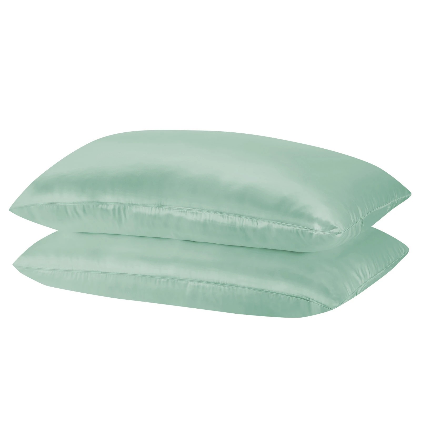 4 Royal Comfort Mulberry Soft Silk Luxurious Hypoallergenic Pillowcase Twin Pack - Green, 4 of 10