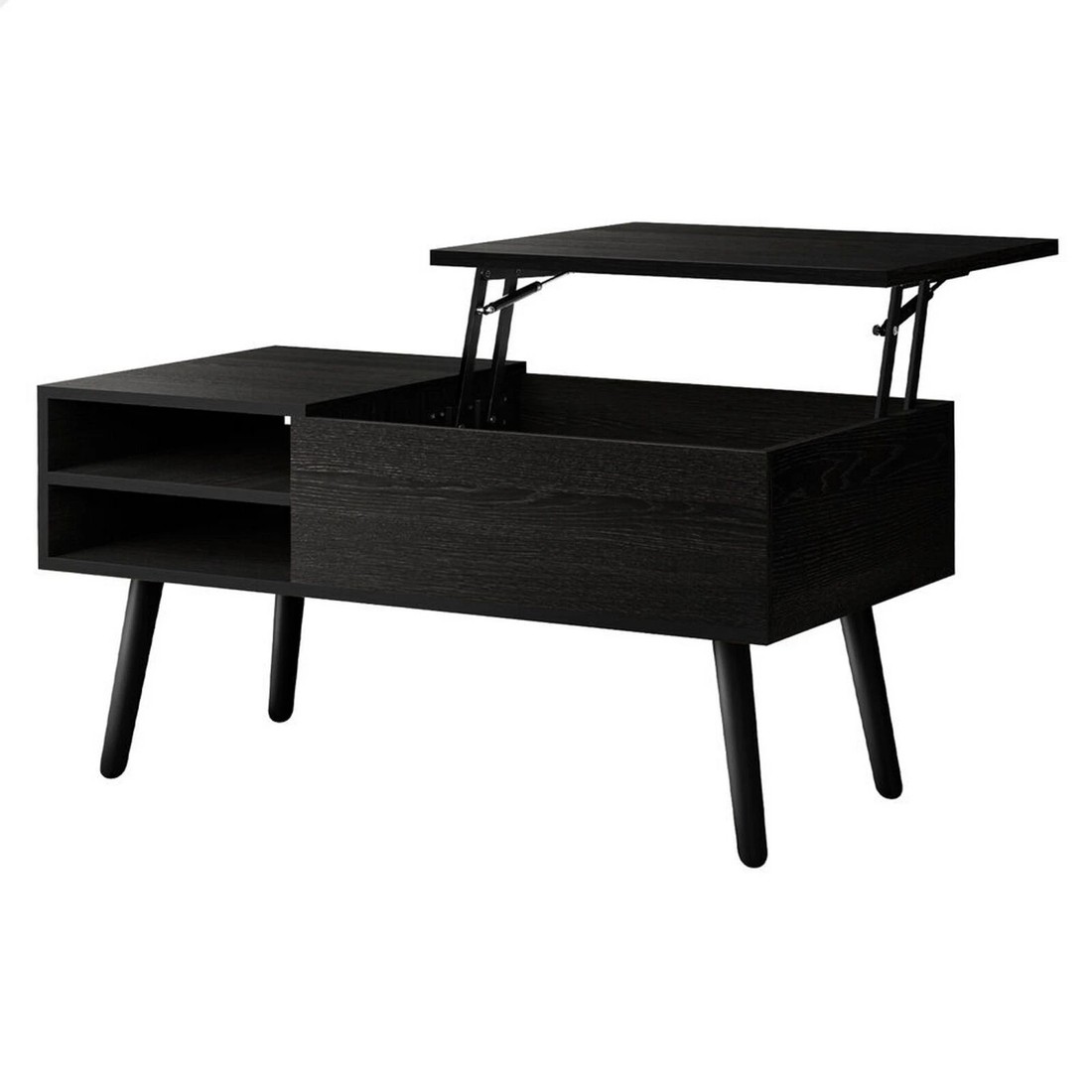 1 Alfordson Coffee Table Lift Up Top Modern Laptop Desk Hidden Storage - Black, 1 of 10
