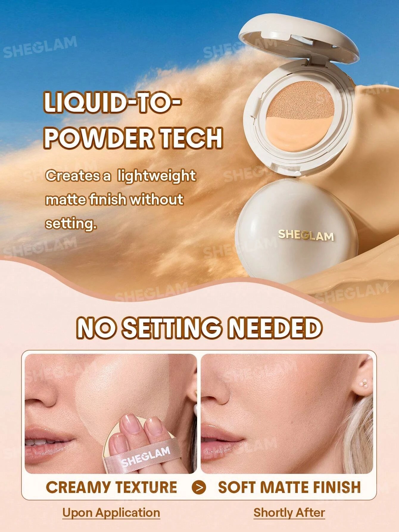5 SHEGLAM Lock & Go Long-Lasting Cushion Foundation - Warm Vanilla, 5 of 9