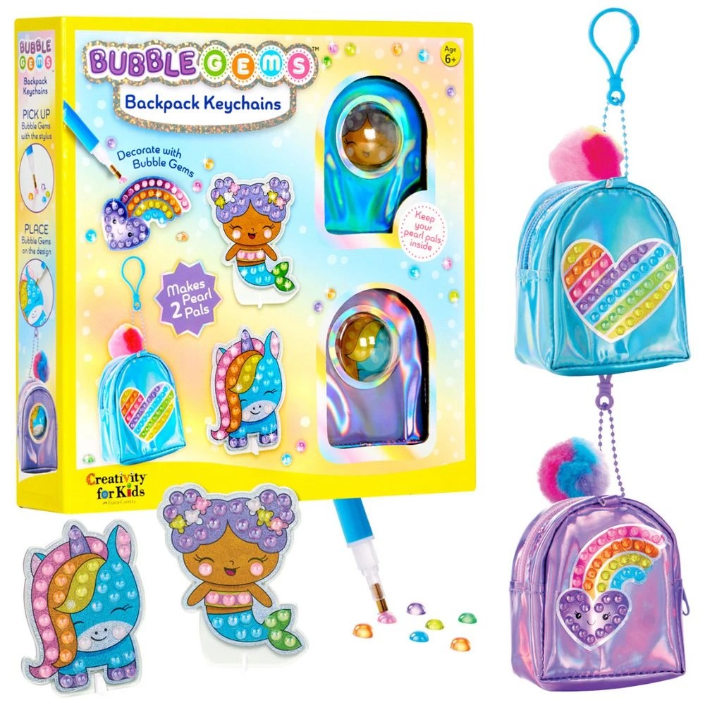 1 Creativity for Kids Backpack Keychain Bubble Gems, 1 of 10