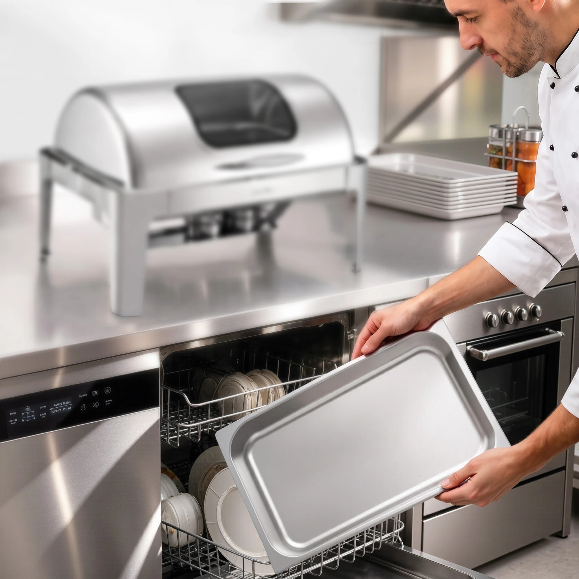 9 5-Star Chef 9L Chafing Dish Buffet Warmer Food Warmer Catering Server - Silver, 9 of 10