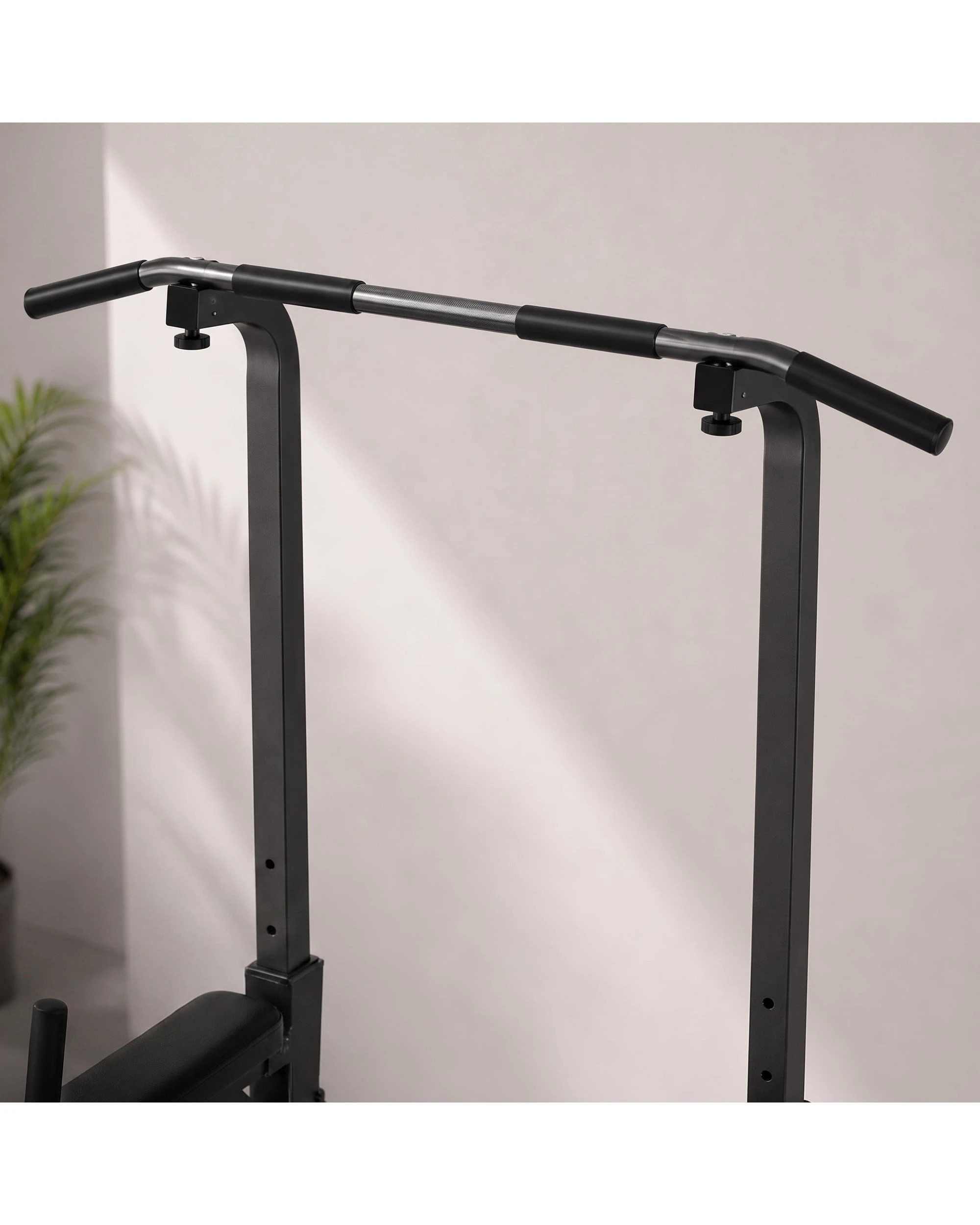 6 Powertrain Pull-Up and Dip Power Tower - Multifunction Strength Training Station - Black, 6 of 9