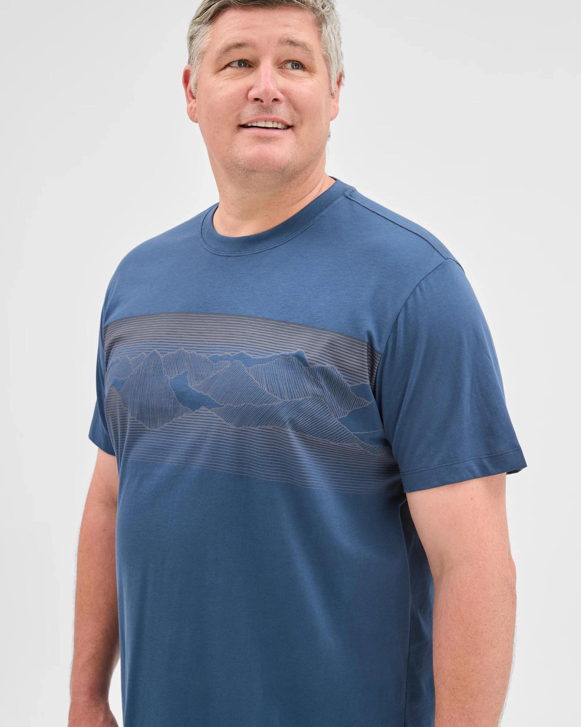 3 Target Man Plus Plus Size Australian Cotton Print T-Shirt BLUE NIGHTS, 3 of 5