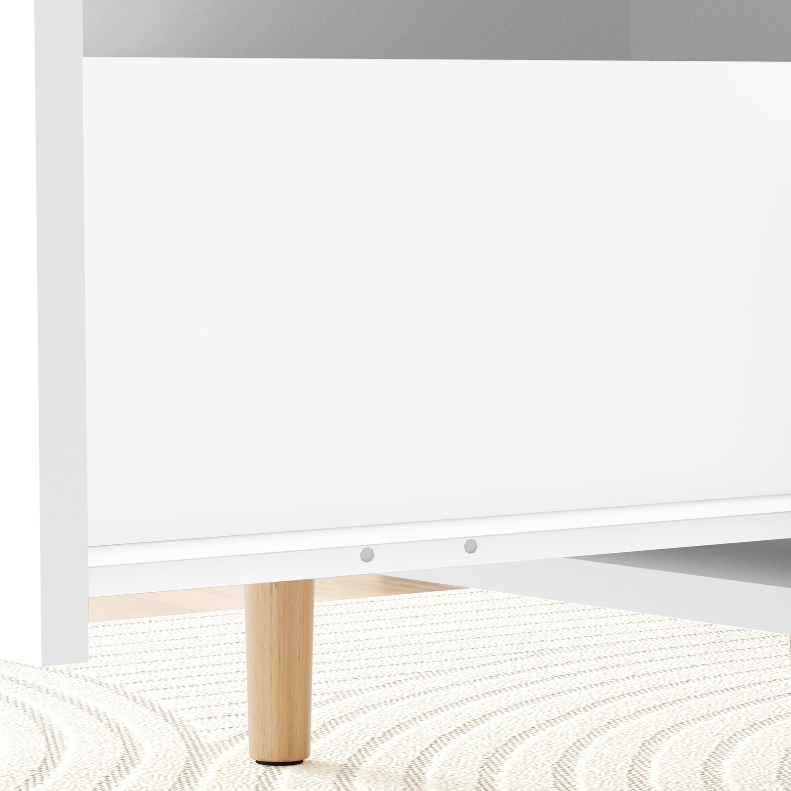 7 Alfordson Coffee Table Storage Tables 2 Drawers Shelf Modern Desk - White, 7 of 10