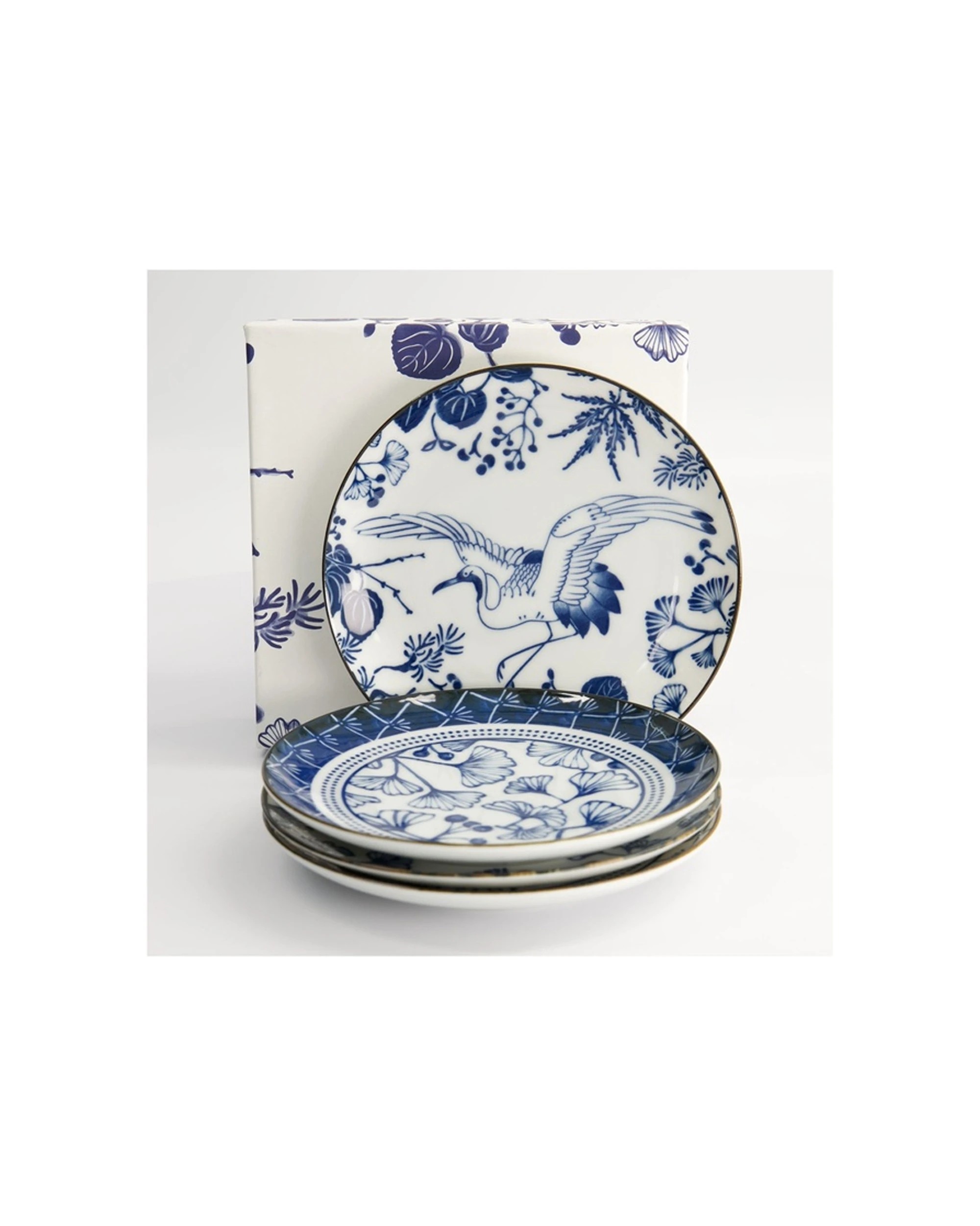 2 Tokyo Design 4pc Studio Flora Japonica Plate Set 16cm Mixed - Blue, 2 of 5