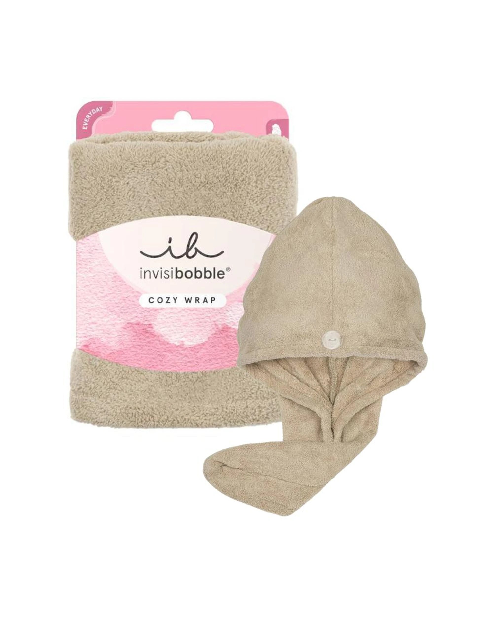 1 Invisibobble Cozy Wrap Soft & Absorbent Head Towel - Brown, 1 of 2