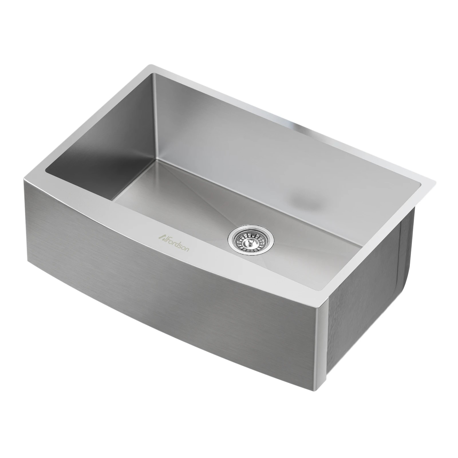 1 Alfordson Farmhouse Kitchen Sink 81x50cm Stainless Steel Basin Single Bowl - Silver, 1 of 9