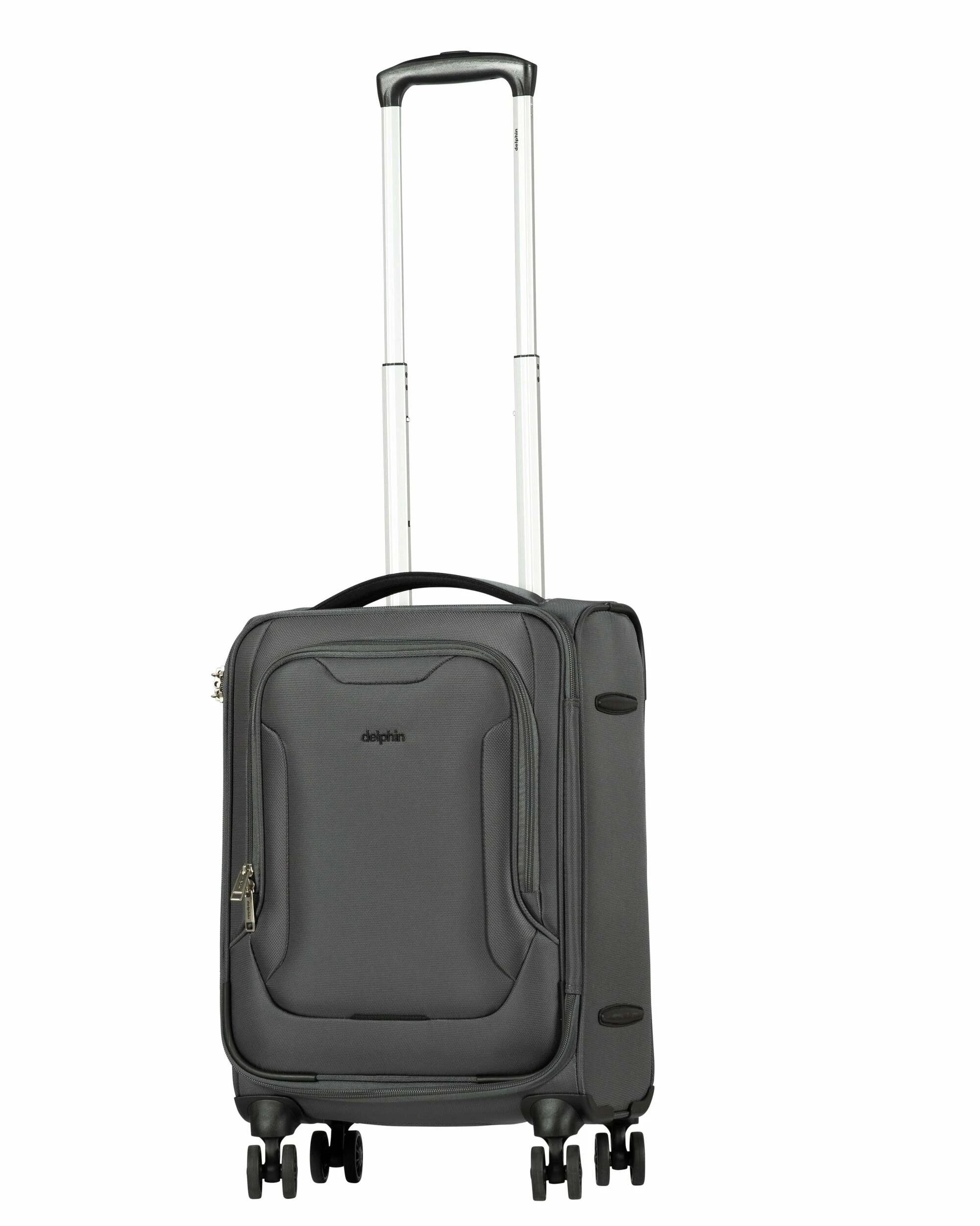 2 Delphin Caspian 2 Softside Carry-On Spinner Suitcase - 56cm - Grey, 2 of 5