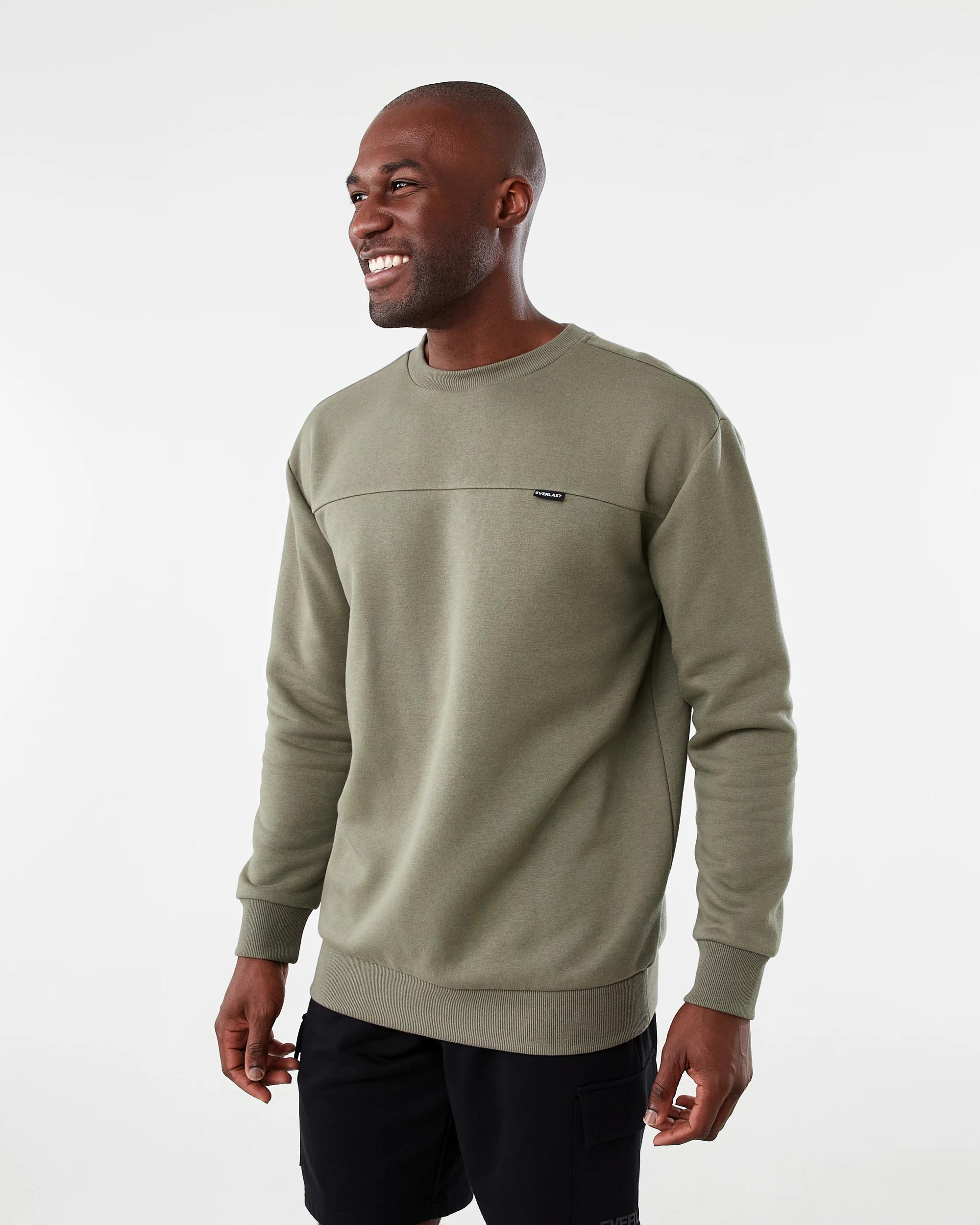 2 Everlast Mens Street Crew Neck Sweatshirt Cement, 2 of 7