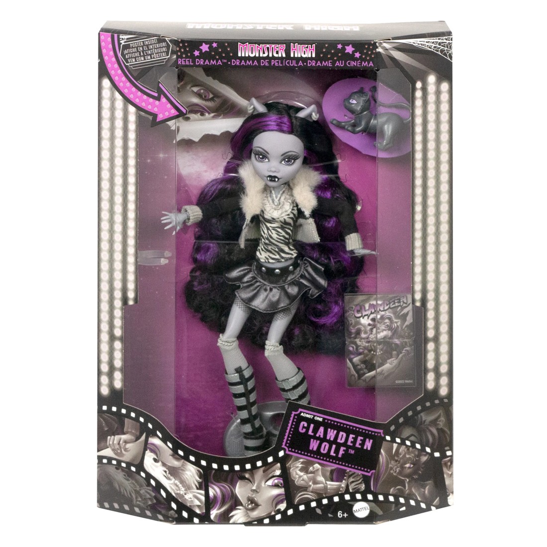 1 Monster High Reel Drama Clawdeen Wolf Collector Doll, 1 of 6