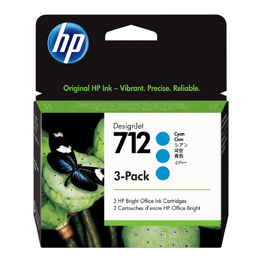 1 HP 712 DesignJet Ink Cartridge Cyan 29mL 3 Pack, 1 of 6