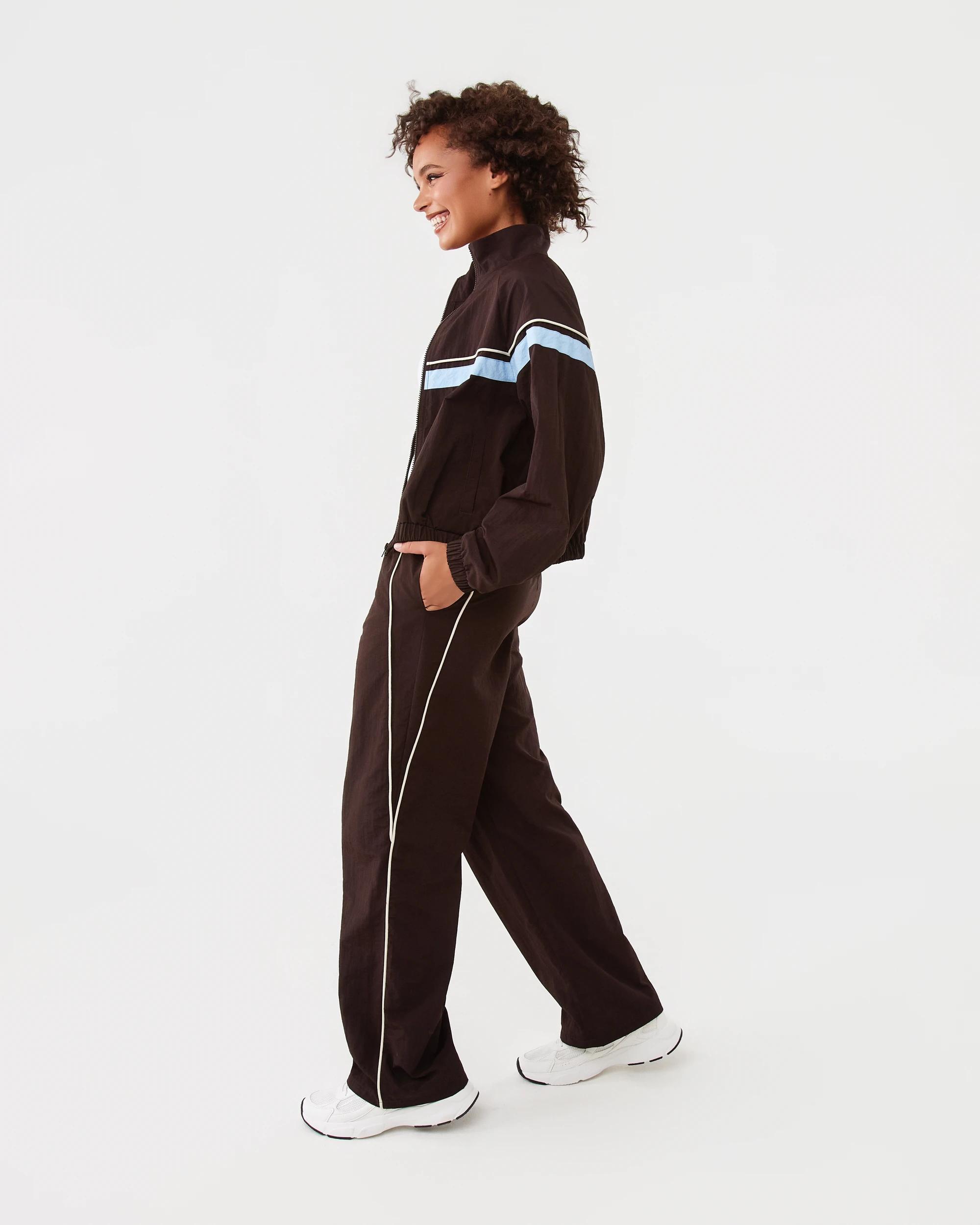 4 Sporty Zip Up Jacket Choc Plum, 4 of 10