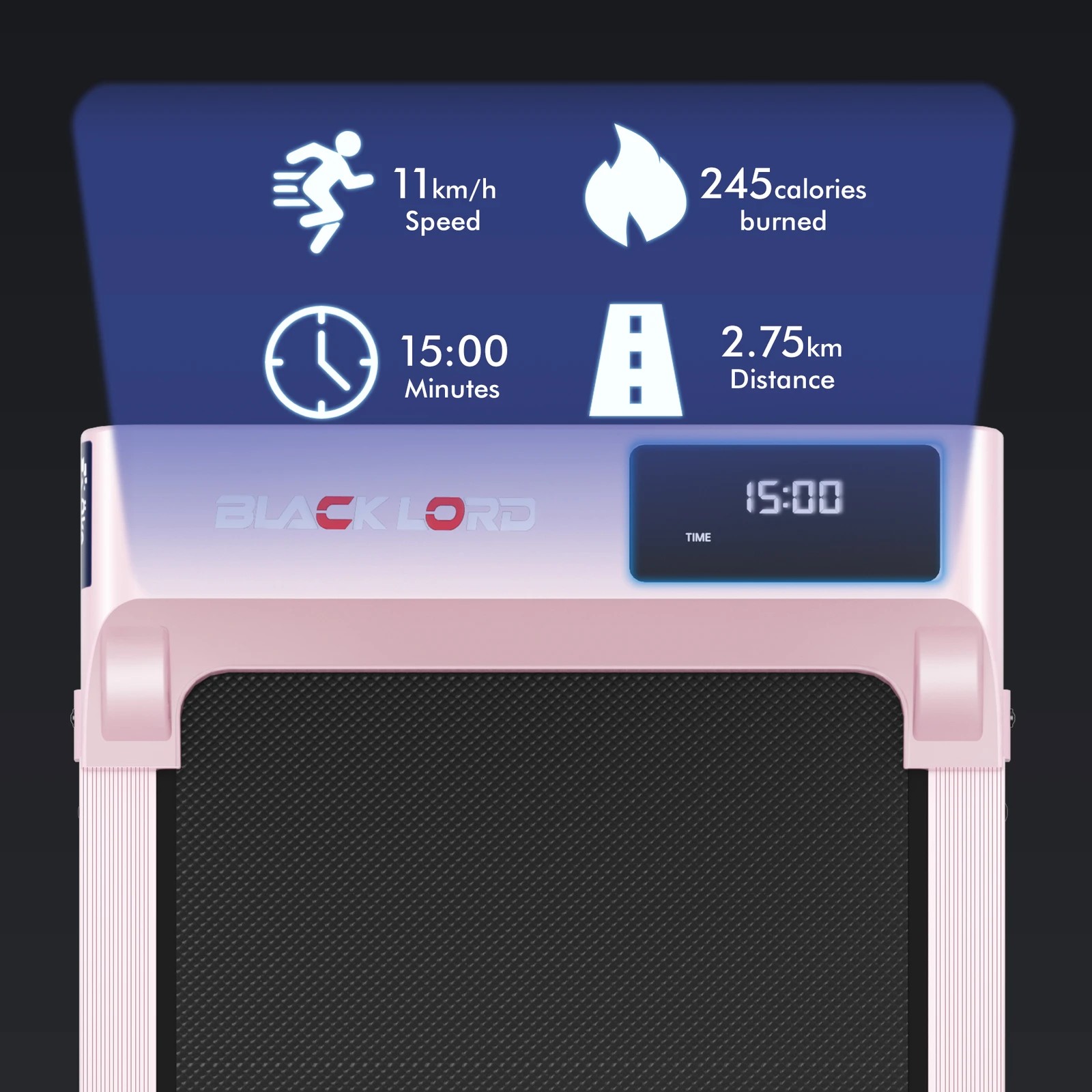 5 Black Lord Treadmill Electric Walking Pad Under Desk Home Gym Incline - Pink, 5 of 10