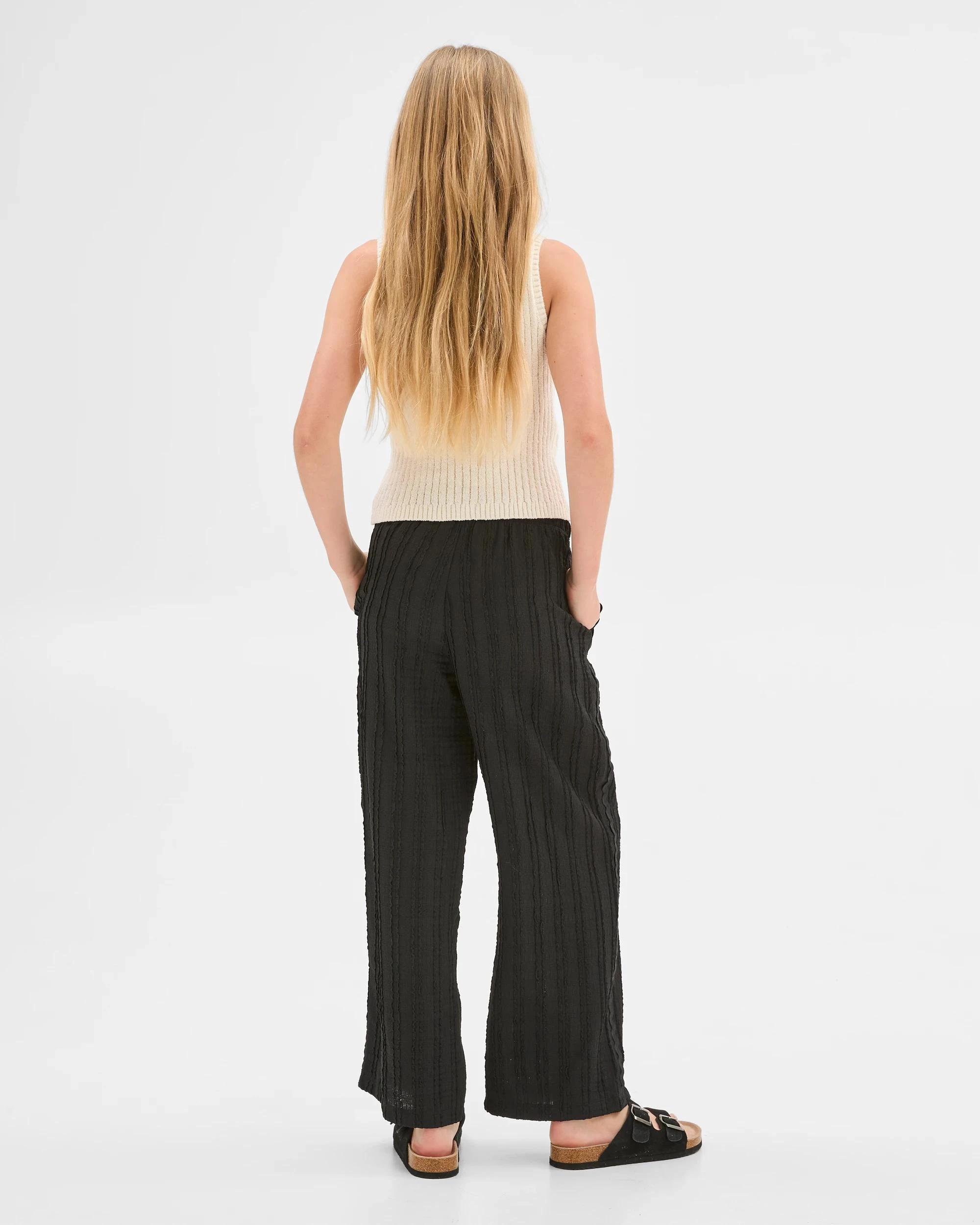4 Target Older Girls Textured Wide Leg Pants BLACK BEAUTY, 4 of 6