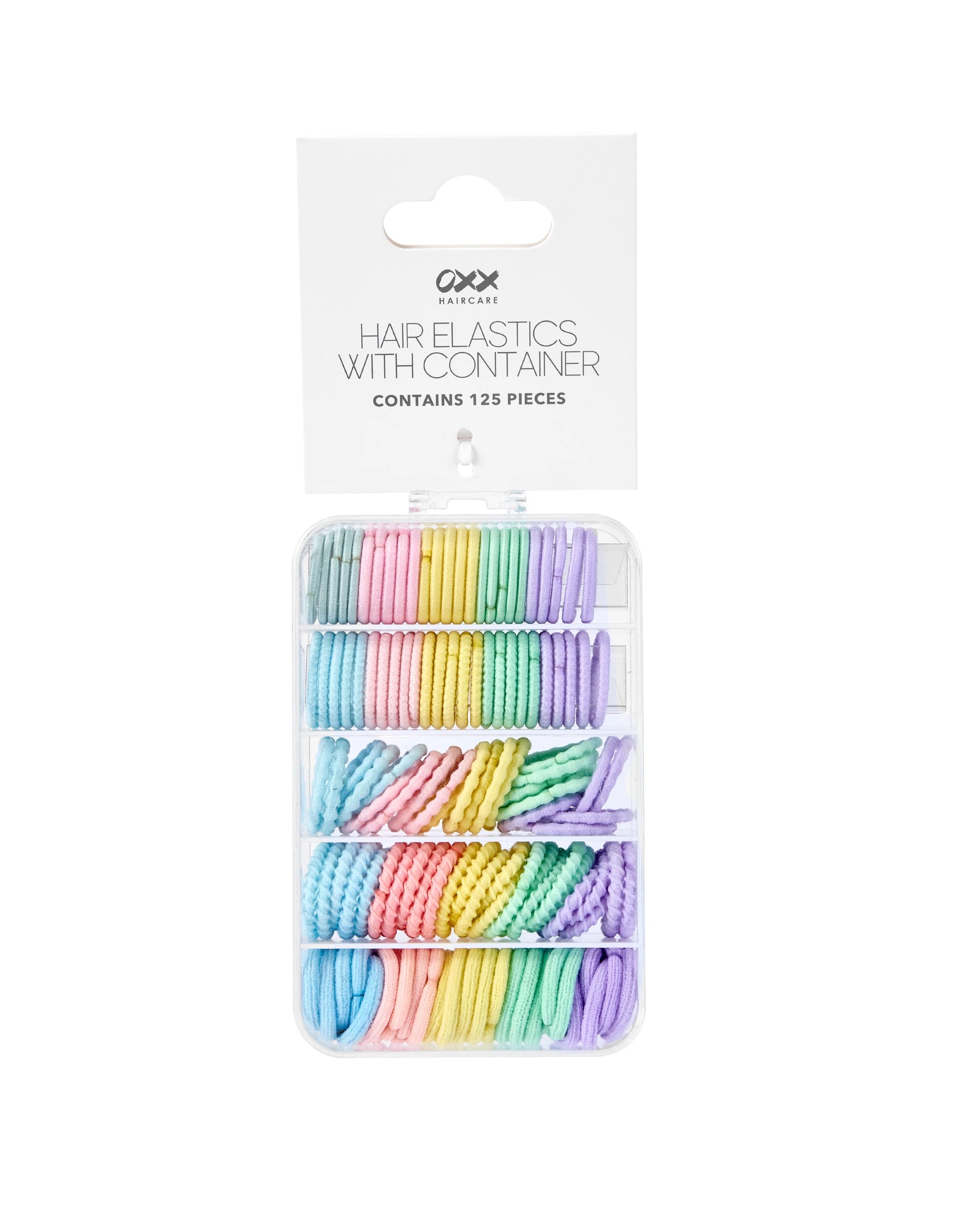 5 OXX Haircare 125 Piece Hair Elastics with Container, 5 of 5