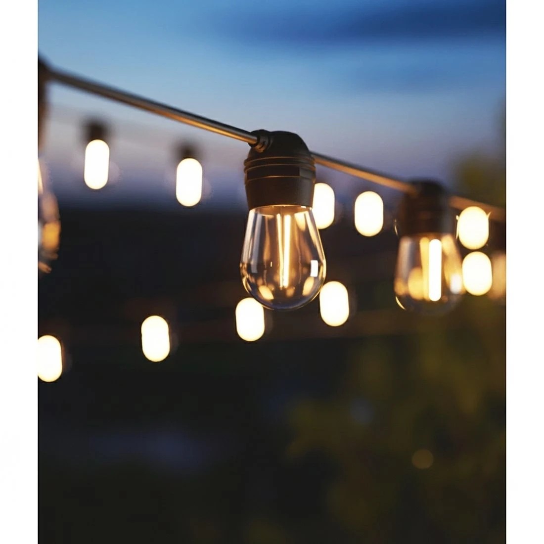 2 41m Solar Festoon Lights Outdoor LED String Light Christmas Party - Black, 2 of 4