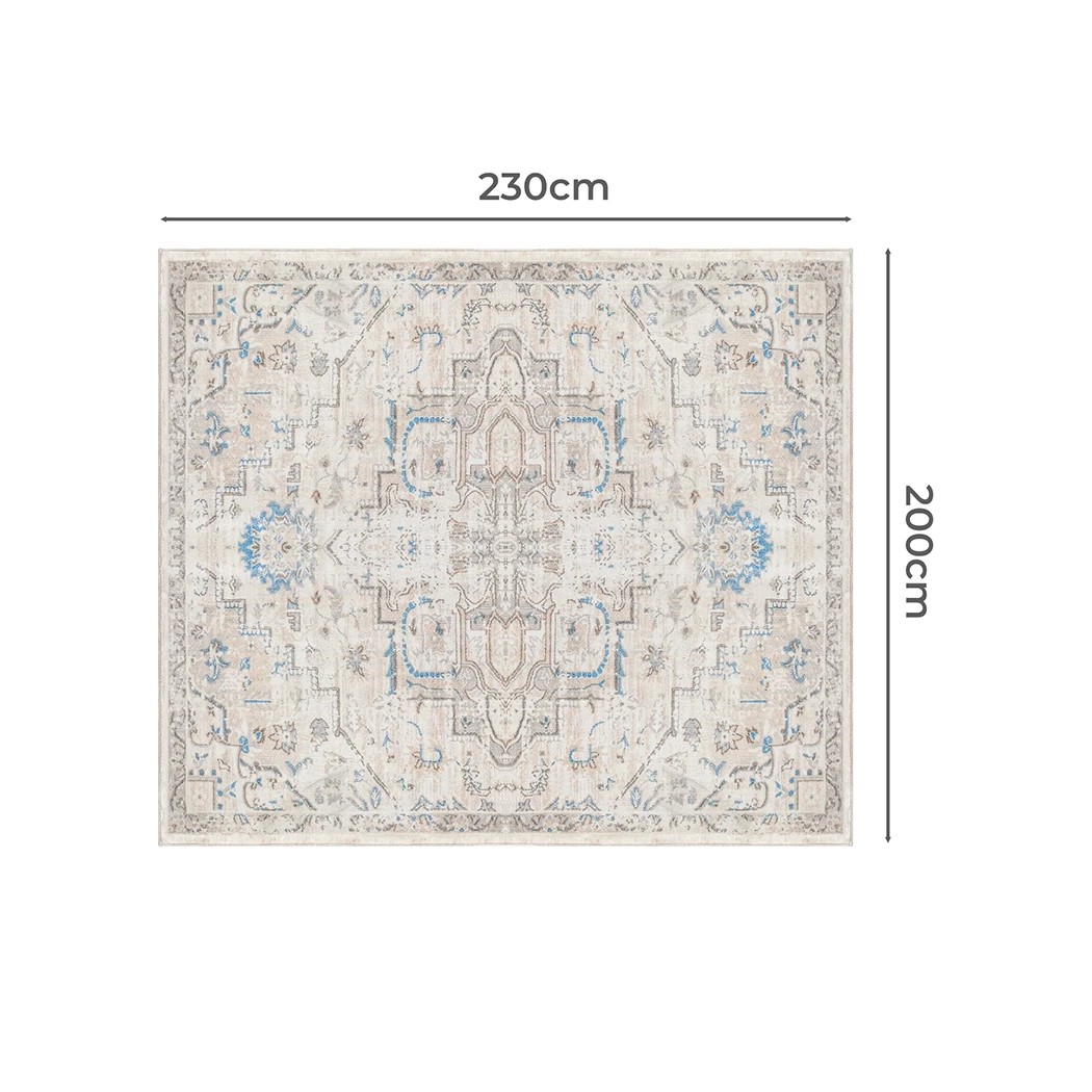 3 Marlow Machine Washable Distressed Area Rug Room Carpet, 3 of 8