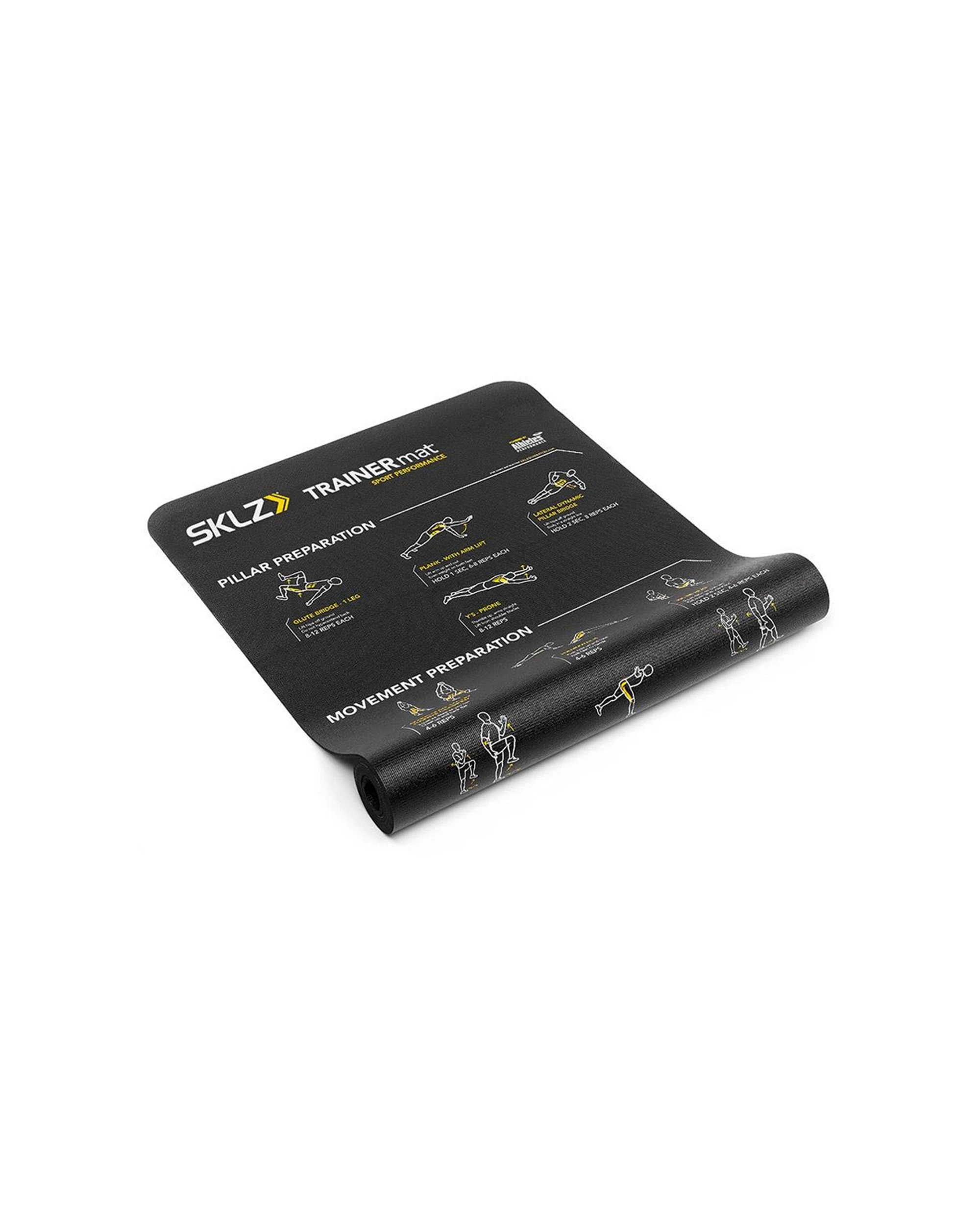 4 SKLZ Trainer Mat 21 Printed Exercises Approx 63.5cm x 182.88cm 4mm Thickness - Black, 4 of 4