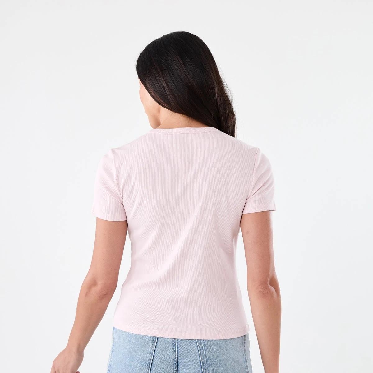 3 Short Sleeve Rib Crew Neck T-shirt SOFT BLOSSOM, 3 of 5