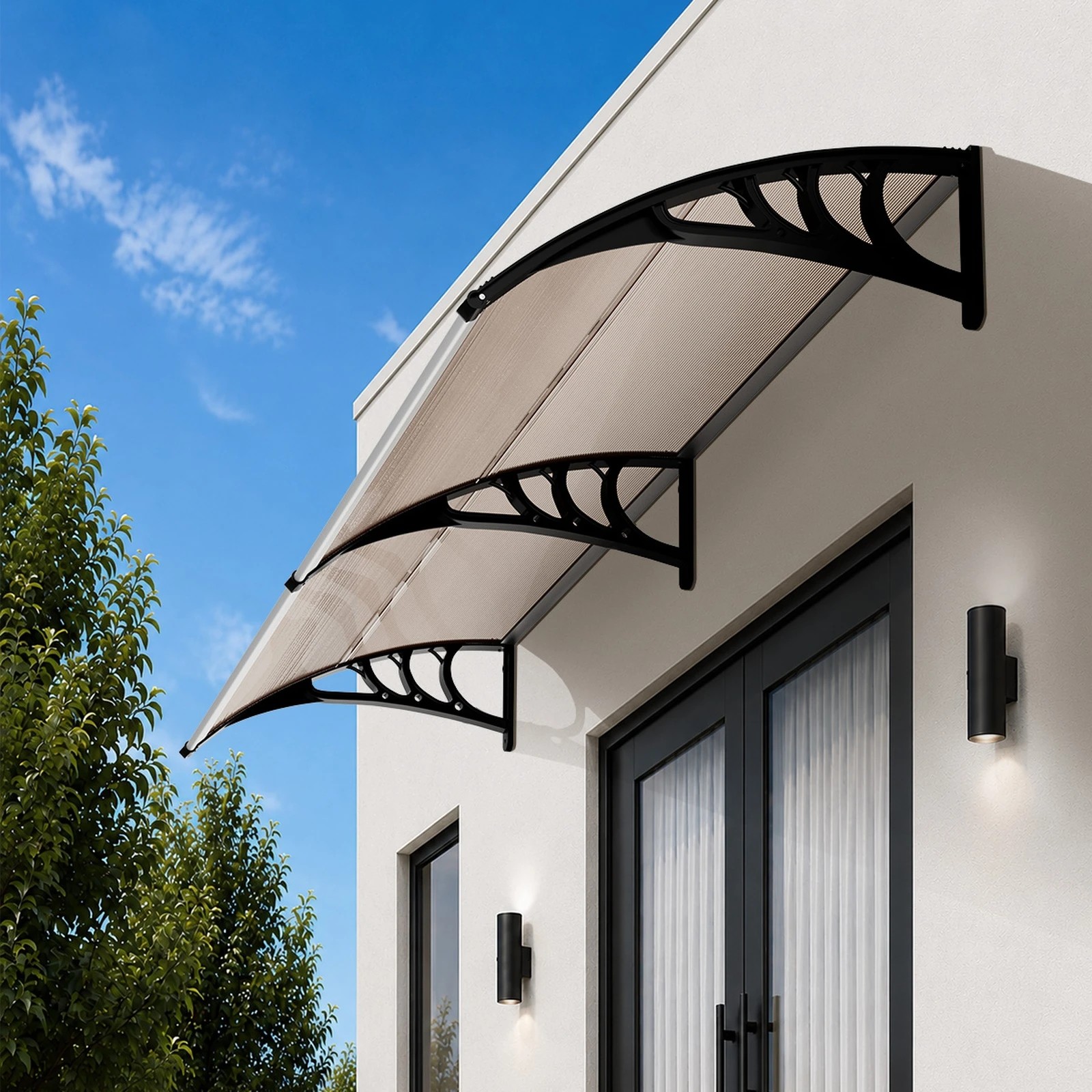 5 Livsip Window Door Awning Canopy Outdoor Patio Rain Cover Sun Shield 0.76mx3m - Brown, 5 of 8