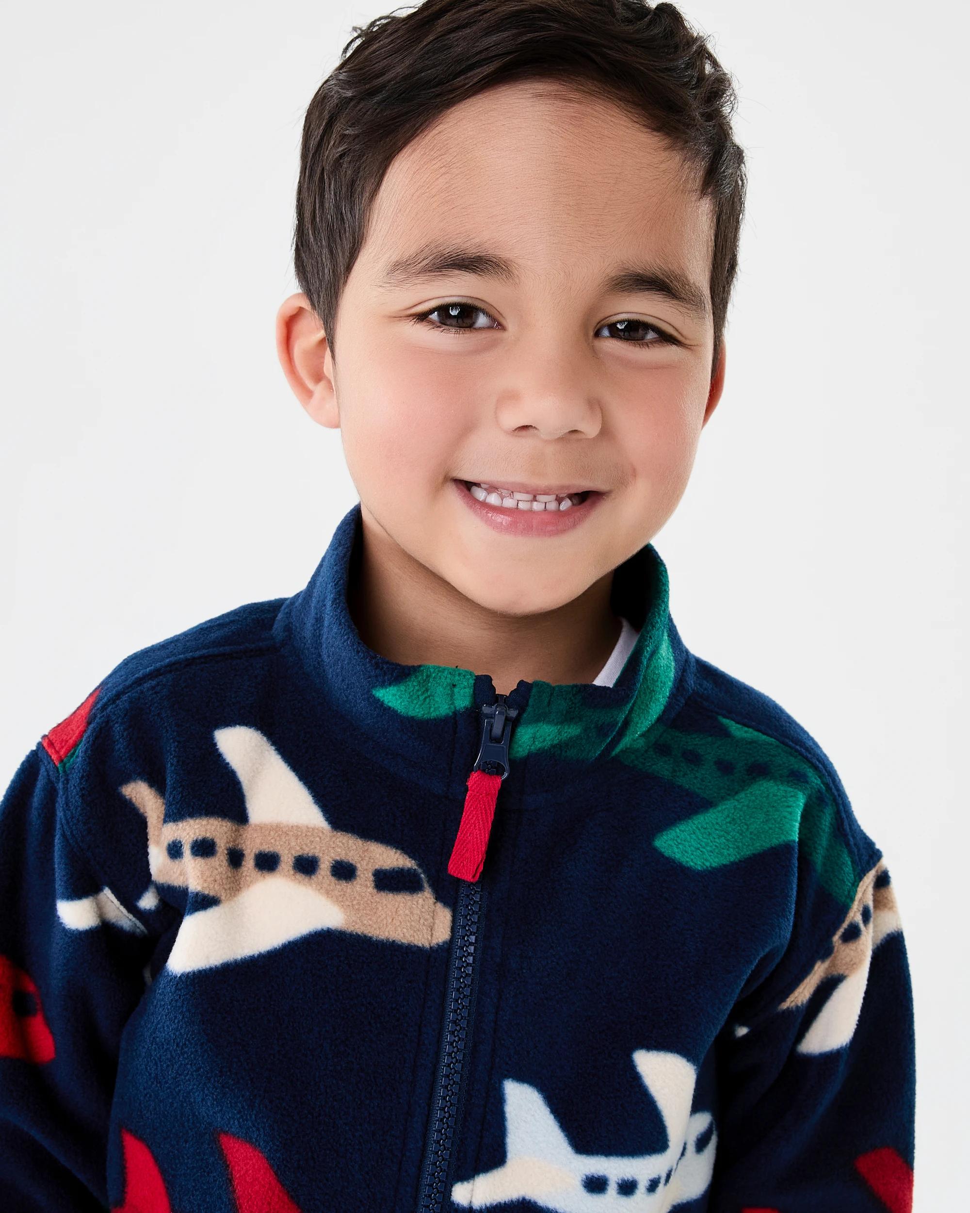 7 Polar Fleece Zip Through Jacket Nvy Plane, 7 of 9