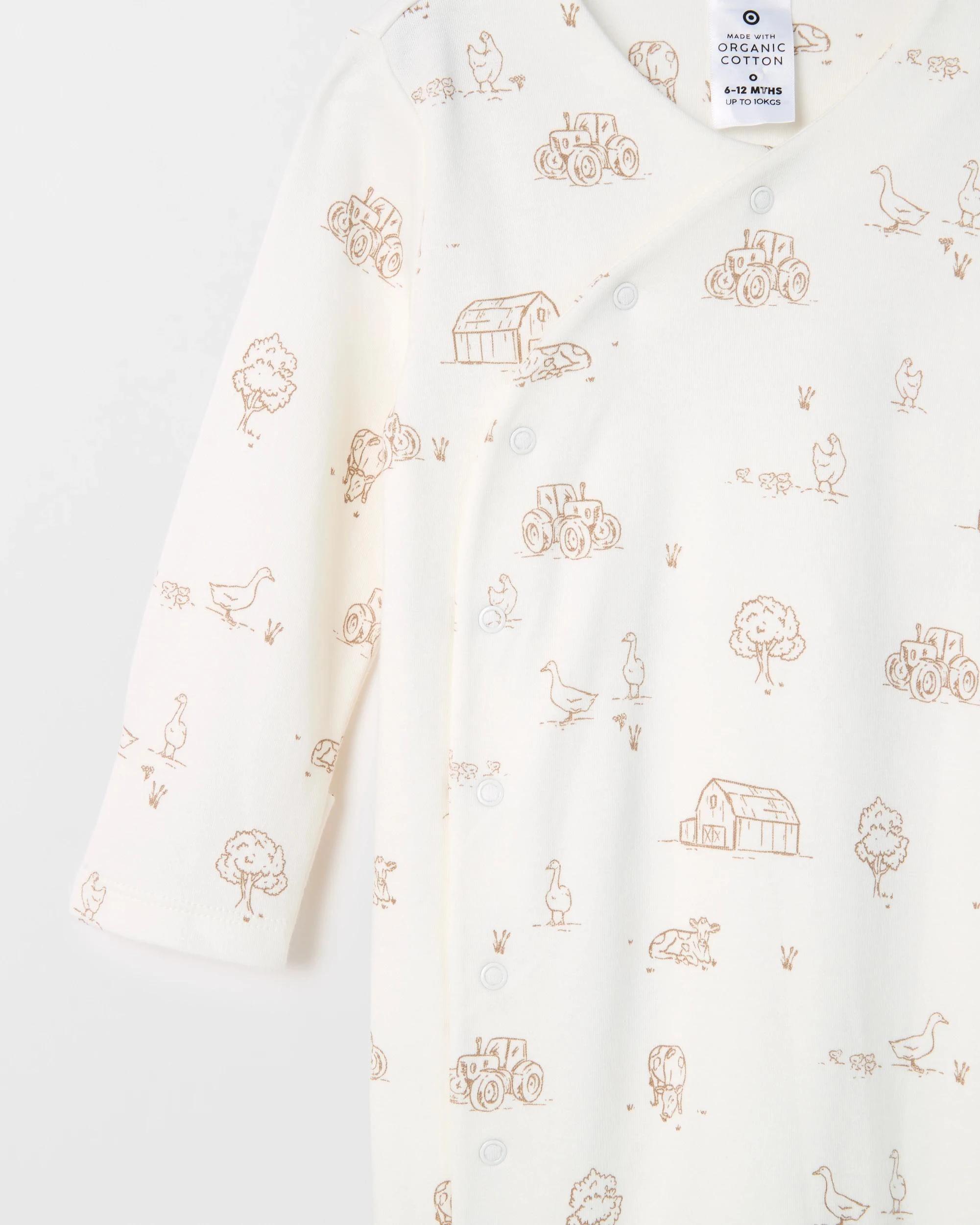 2 Target Baby Baby Interlock Starter Coverall Kit FARM CREAM, 2 of 2