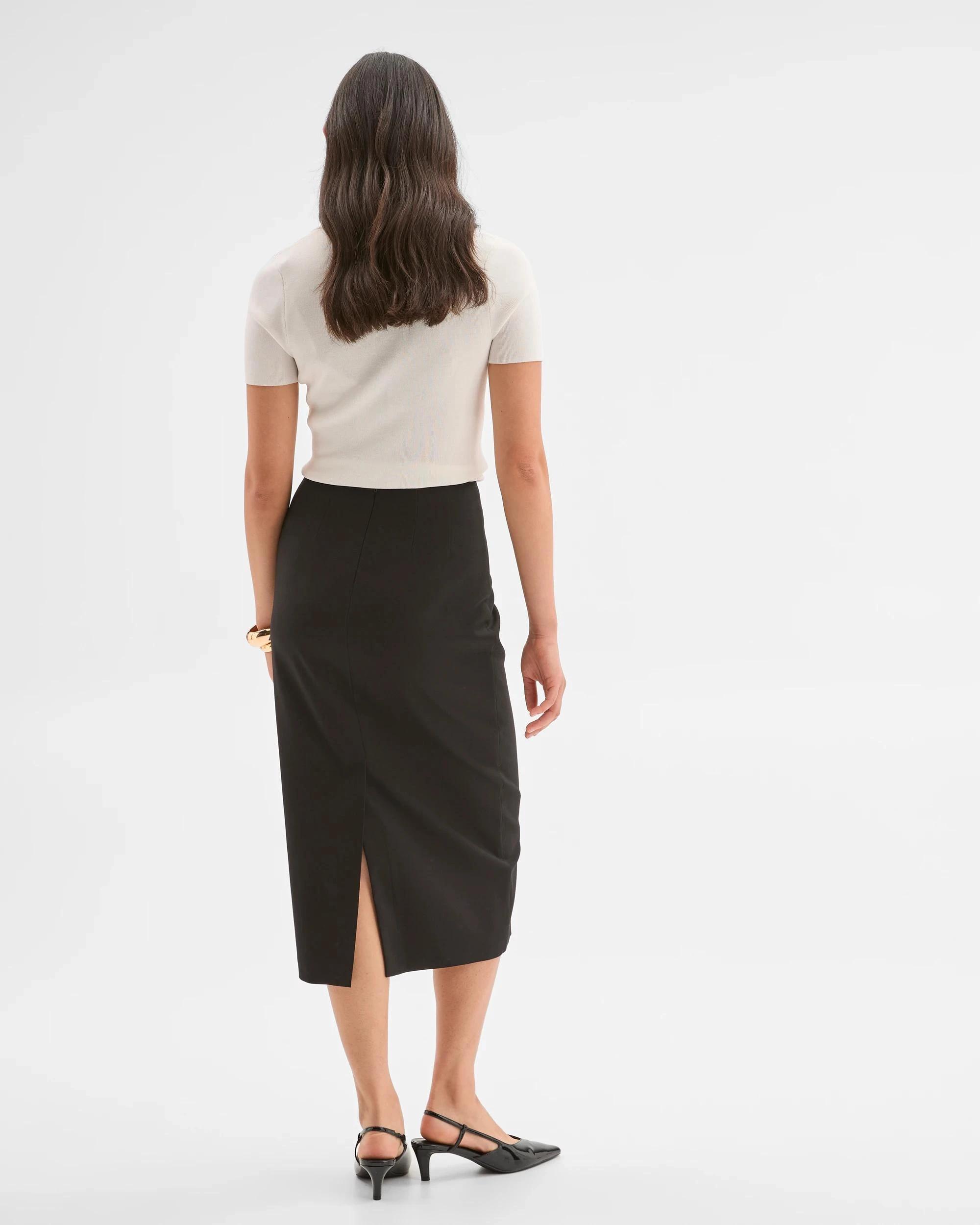 7 Preview Tailored Pencil Skirt BLACK, 7 of 7