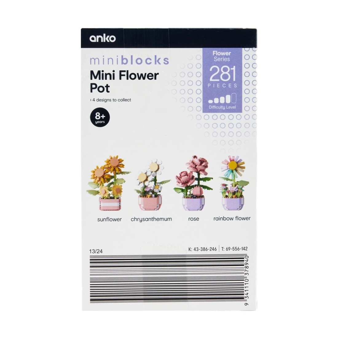 10 Mini Blocks Flower Series: Mini Flower Pot Playset - Assorted, 10 of 10