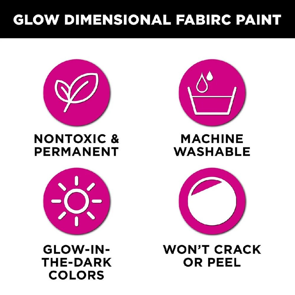 8 Tulip Dimensional Fabric Paint Glow 6 Pack, 8 of 9