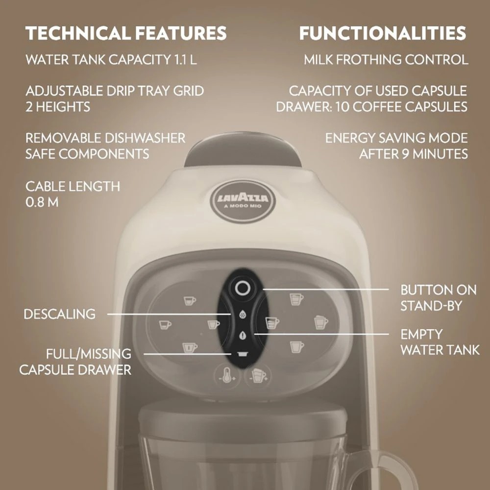 6 Lavazza Deséa Coffee Machine White, 6 of 8