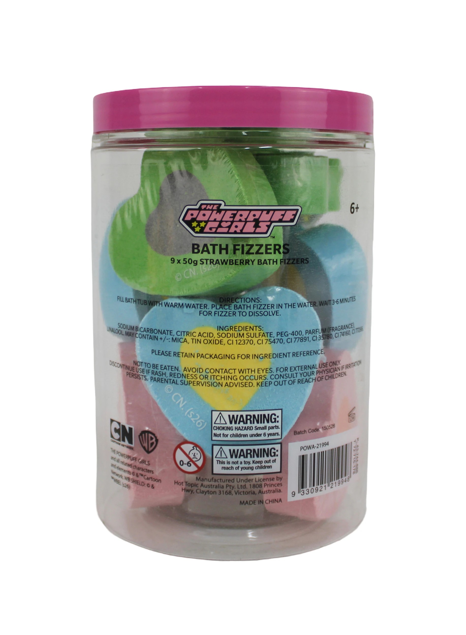 3 The Powerpuff Girls 9 Pack Bath Fizzer - Strawberry Scented, 3 of 3