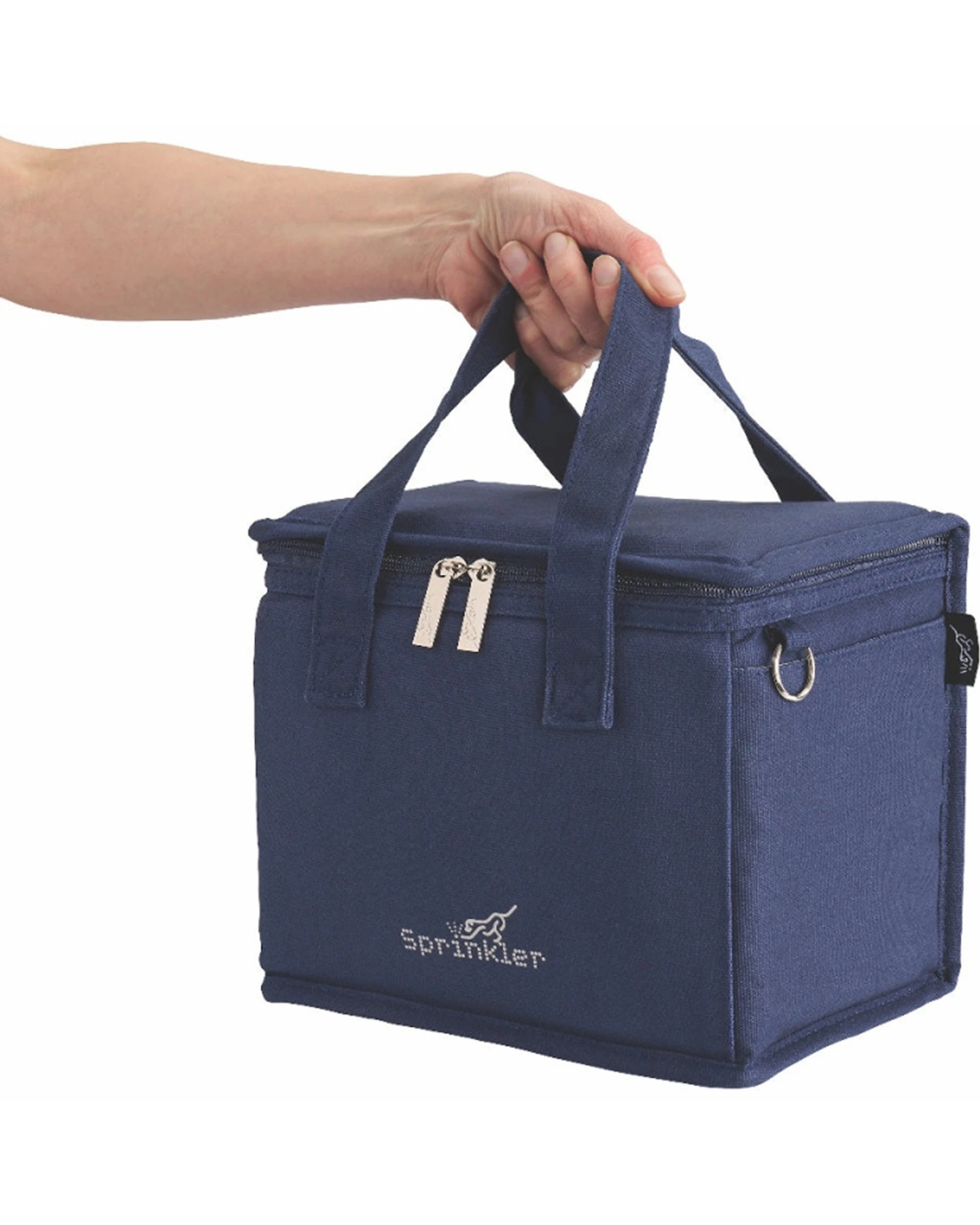 3 Sprinkler Fergus Insulated Canvas Lunch Bag Practical Design Navy - Blue, 3 of 3
