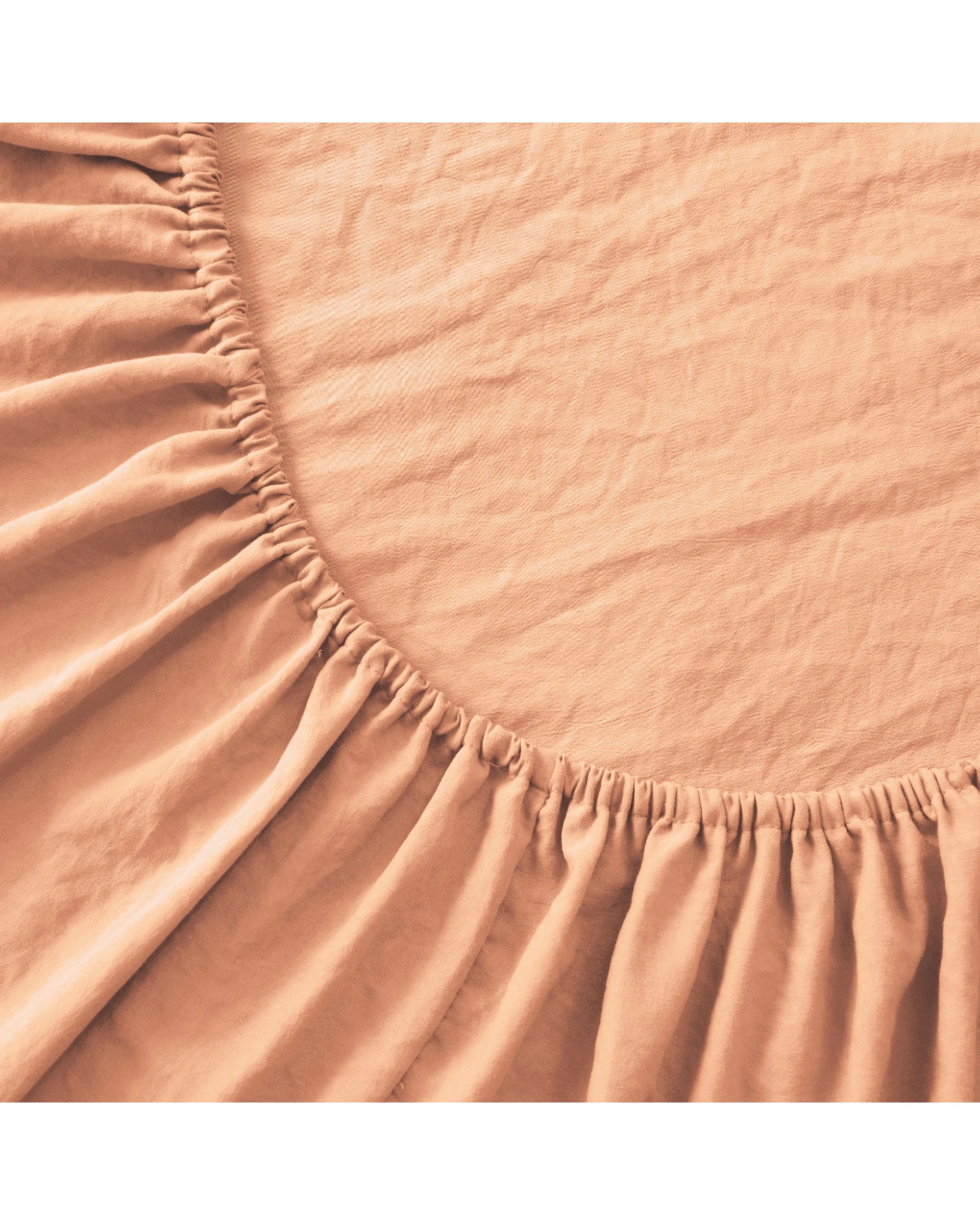7 Dreamaker Superfine Washed Microfibre Combo Fitted Sheet Set - King Bed - Peach, 7 of 8