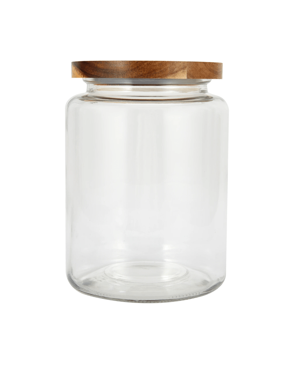 4L Glass Jar with Wood Lid
