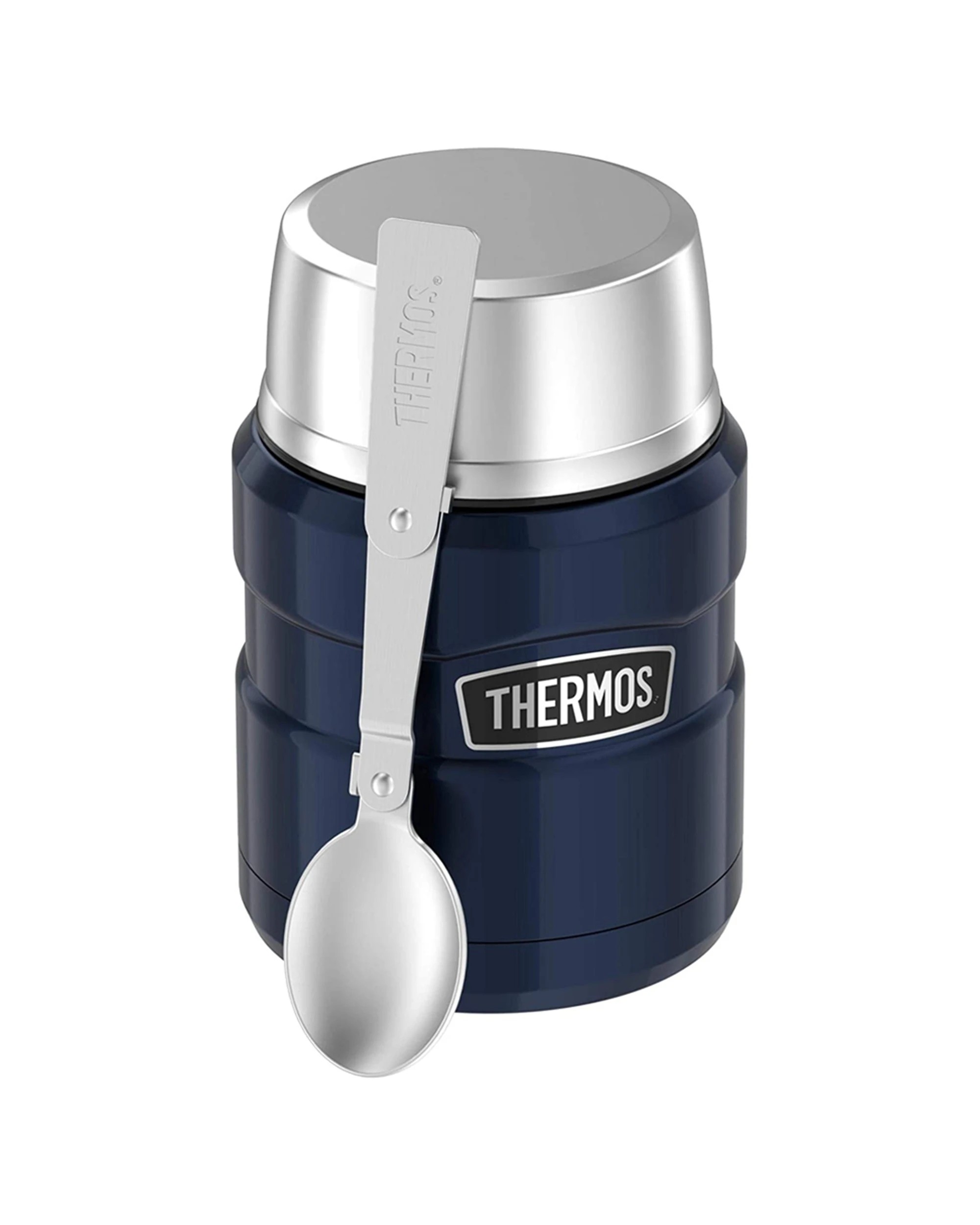 4 Thermos 470ml Stainless King Vacuum Insulated Food Jar W/ Spoon Midnight Blue
 - Blue, 4 of 4