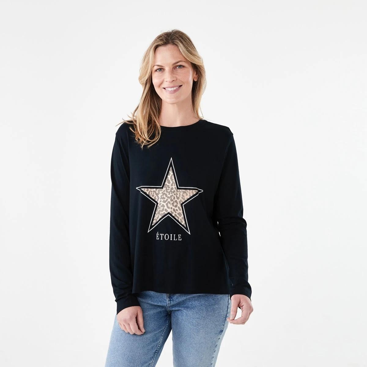 1 Long Sleeve Swing Print T-shirt Etoile, 1 of 4