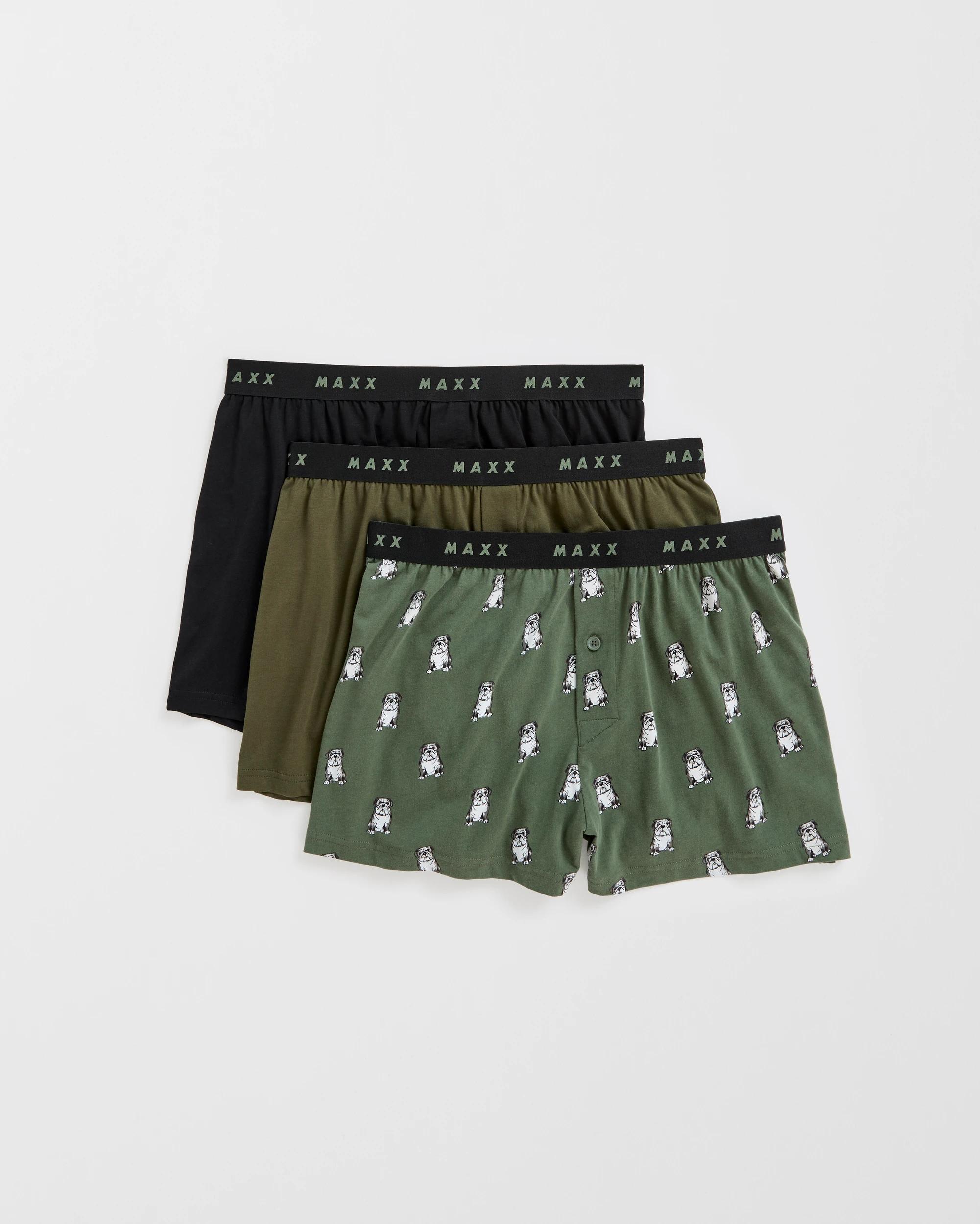 1 Maxx Australian Cotton 3 Pack Knit Boxers DOG, 1 of 4
