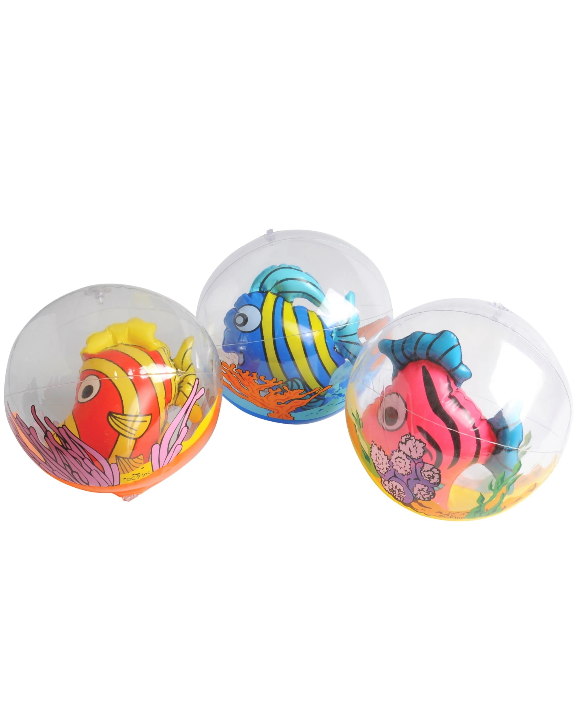 1 US Toy Inflatable Striped Fish in Ball Pack of 12Multi - Multi, 1 of 1