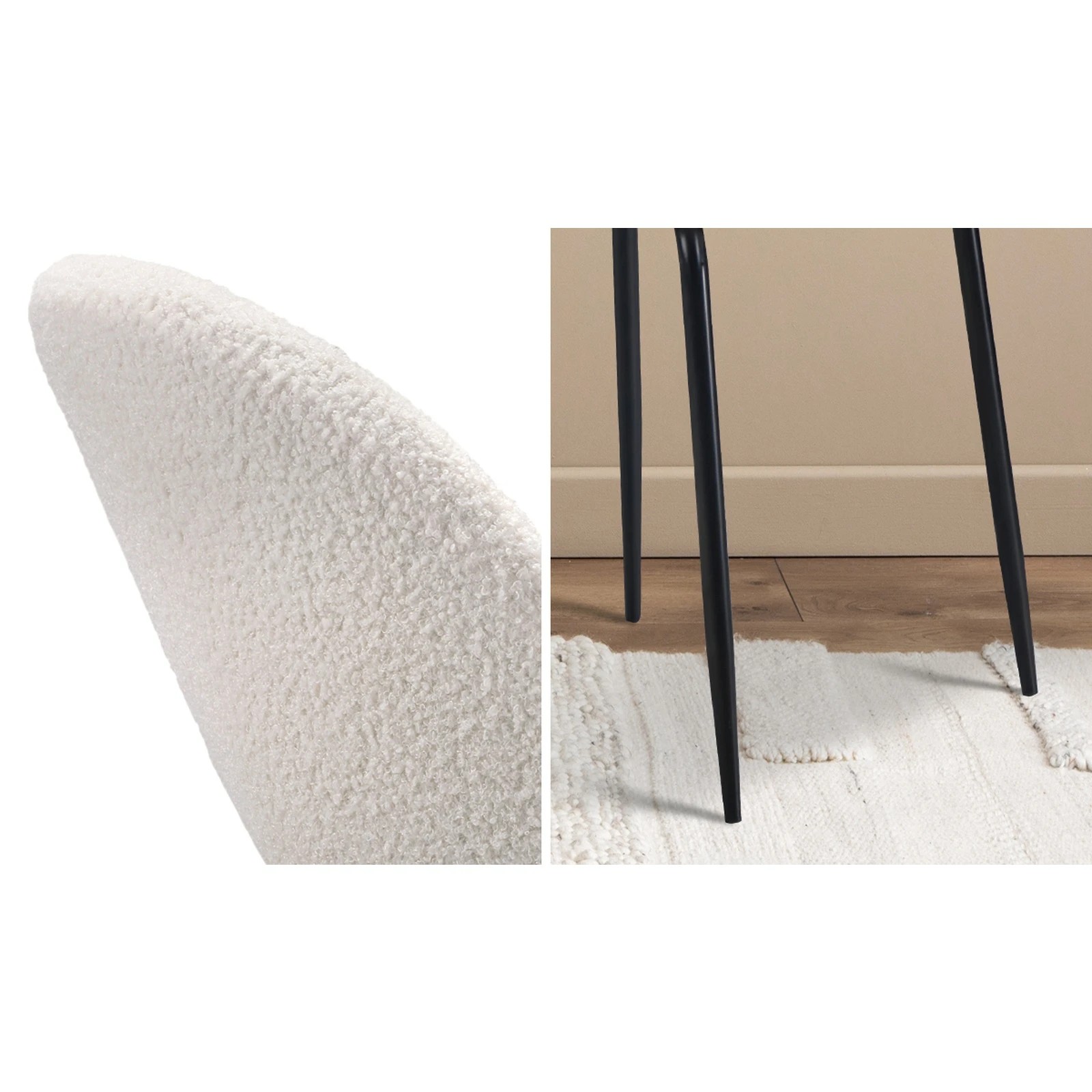 5 Oikiture 90cm Round Dining Table With 4pcs Dining Chairs Sherpa
 - Multi, 5 of 10