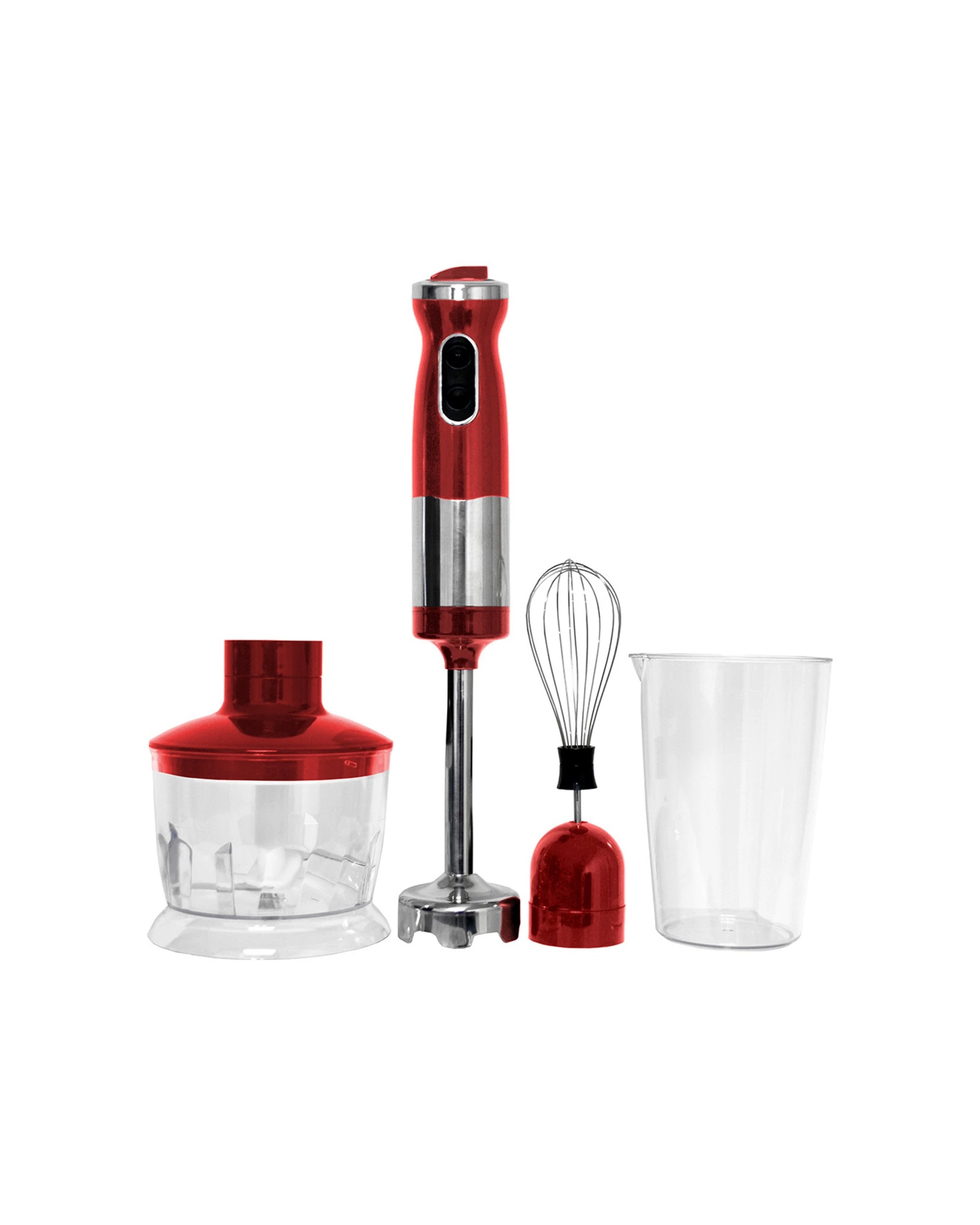 1 Healthy Choice 700w Electric Hand Stick Blender Food Chopper Mixer Beater - Red, 1 of 8
