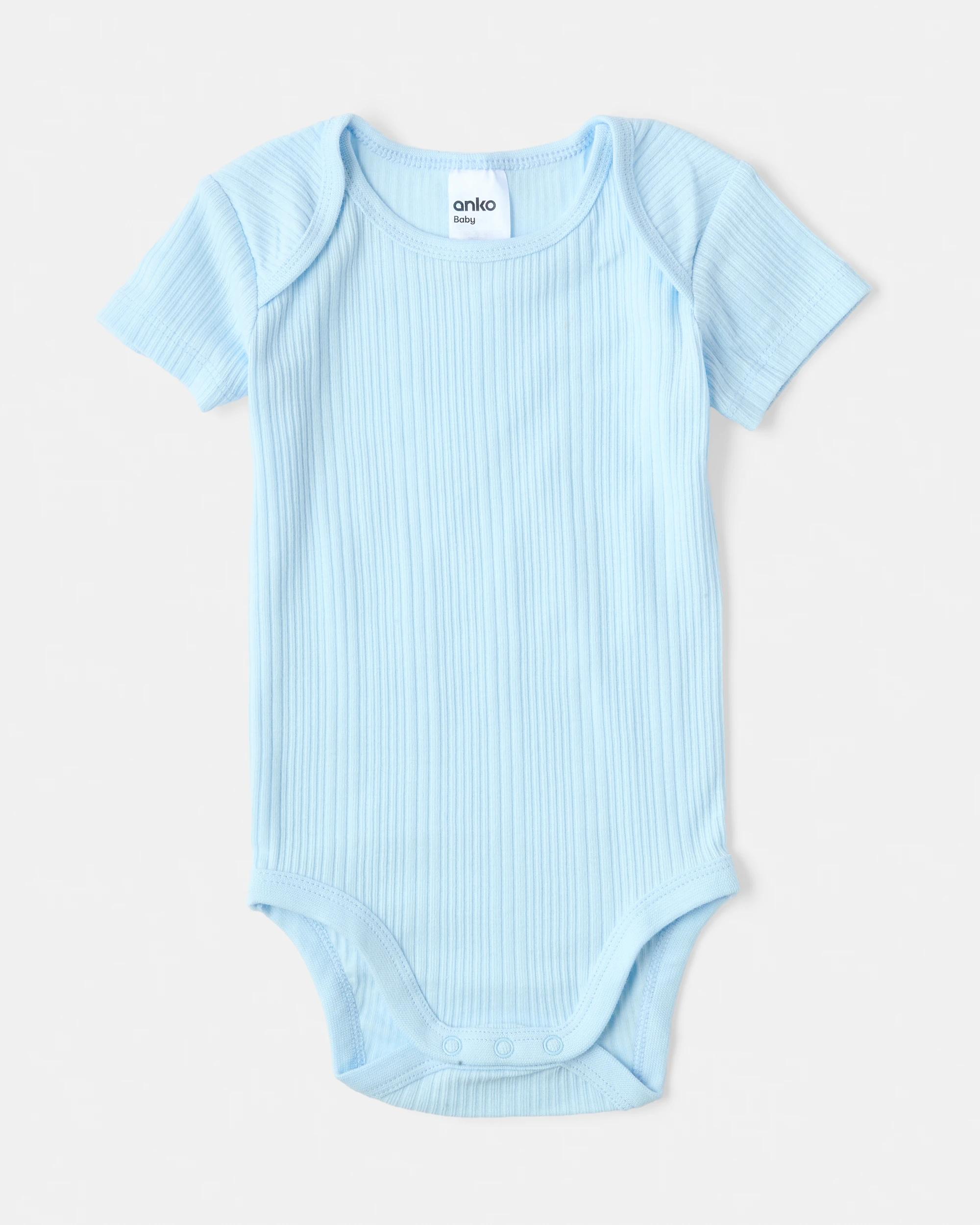 7 5 Pack Short Sleeve Bodysuits Blue Pck, 7 of 10