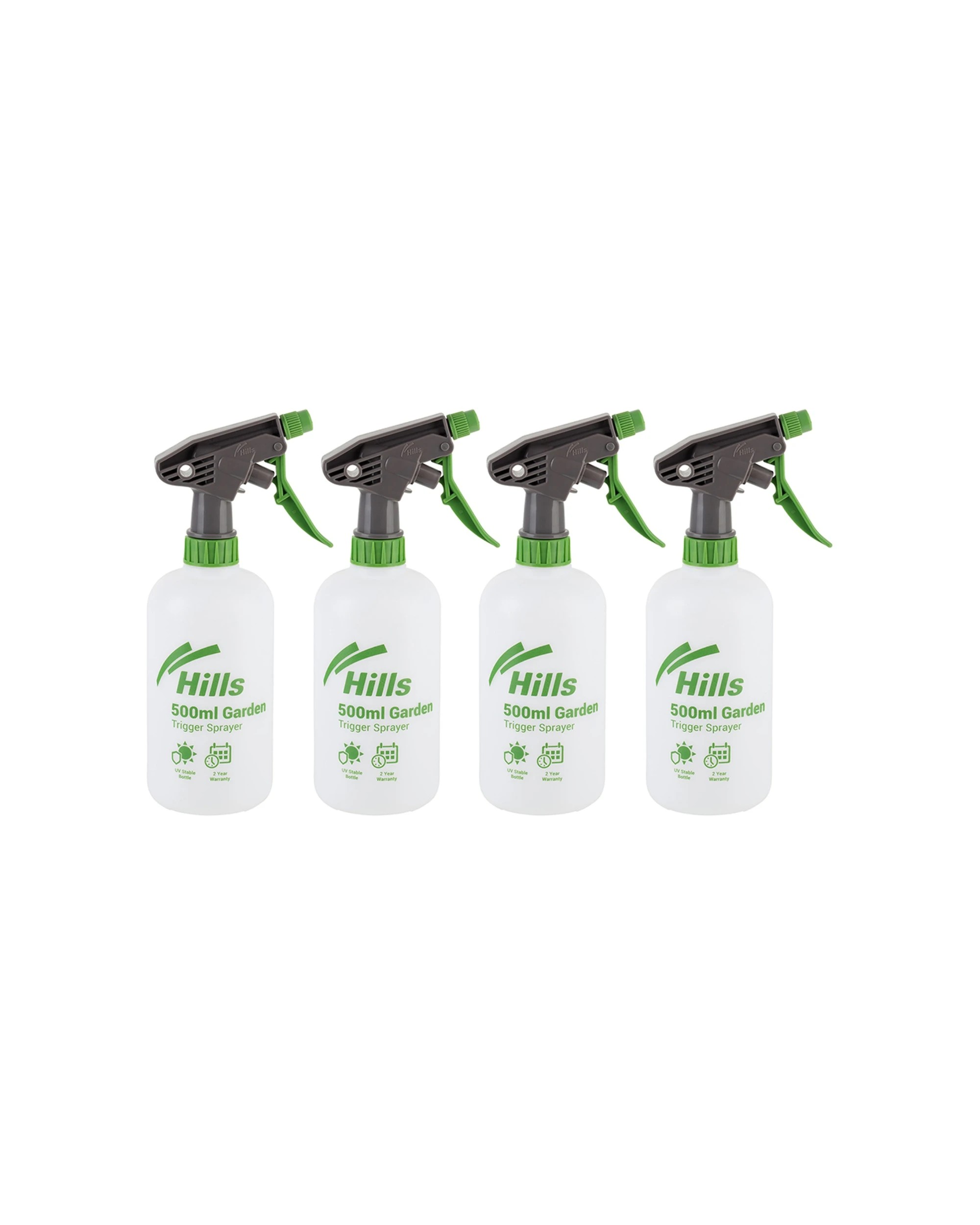 1 Hills 4PK Garden Trigger Handle Water Liquid Sprayer 500ml UV Stabilised - Multi, 1 of 4