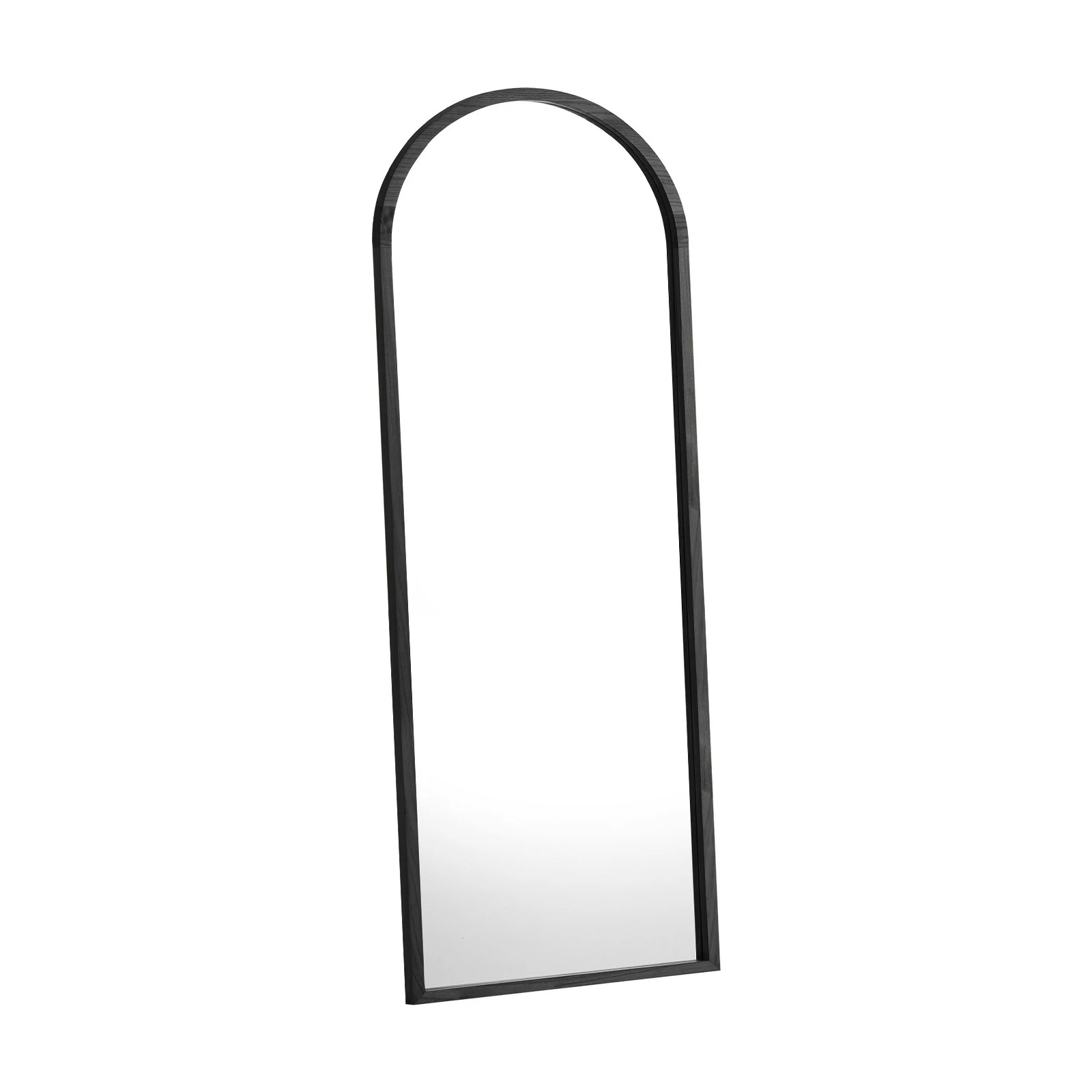 1 Oikiture Wooden Full Length Mirror 166x60cm Arched Dressing Floor Mirrors
 - Black, 1 of 9