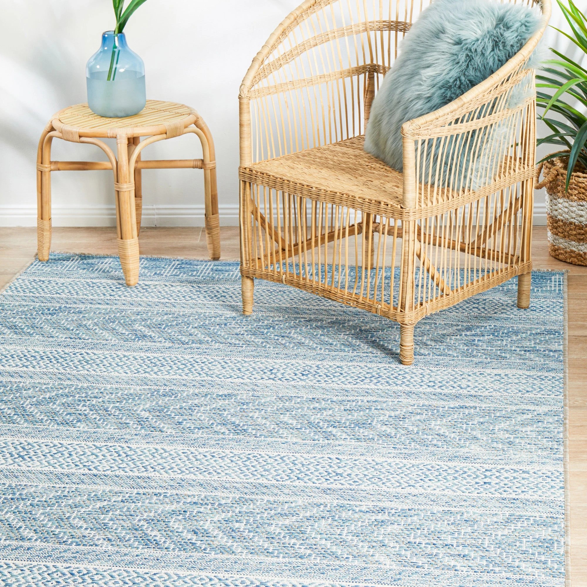 4 Common Ground Rugs Portico 5505 400x300cm - Extra Extra Large Outdoor Rug - Blue, 4 of 9