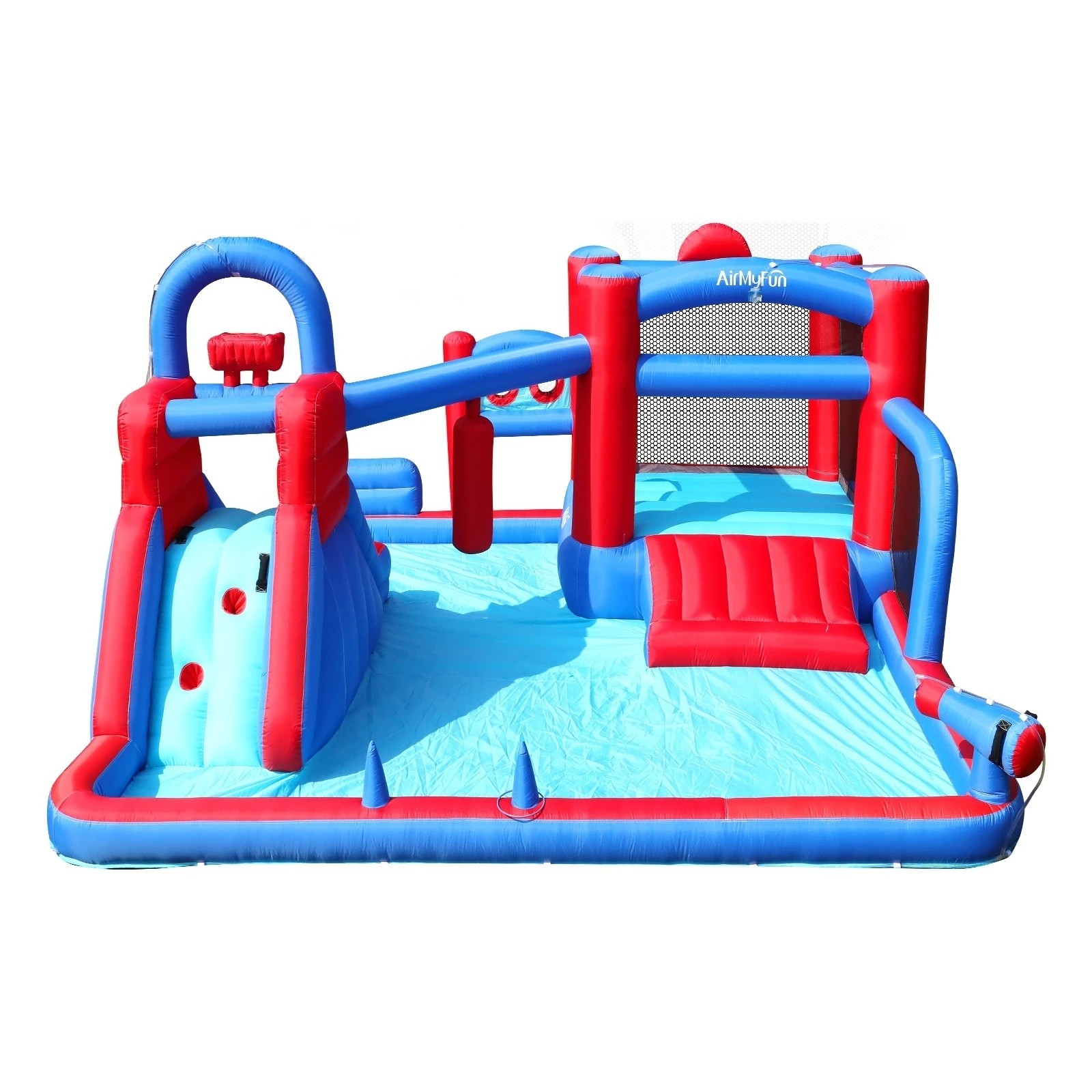 1 Airmyfun 11 Play Zones Inflatable Trampoline Bounce House Jumping Water Slide
 - Multi, 1 of 10