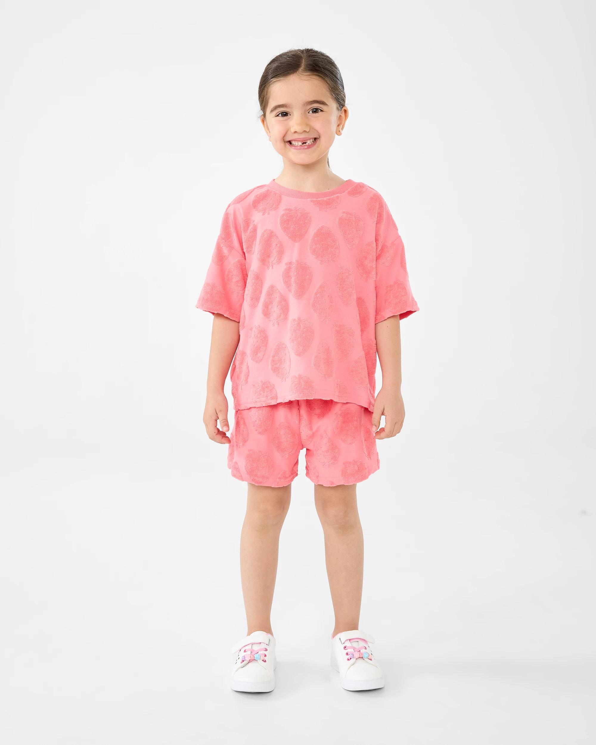 5 Oversized Terry T-shirt Org Berry, 5 of 6