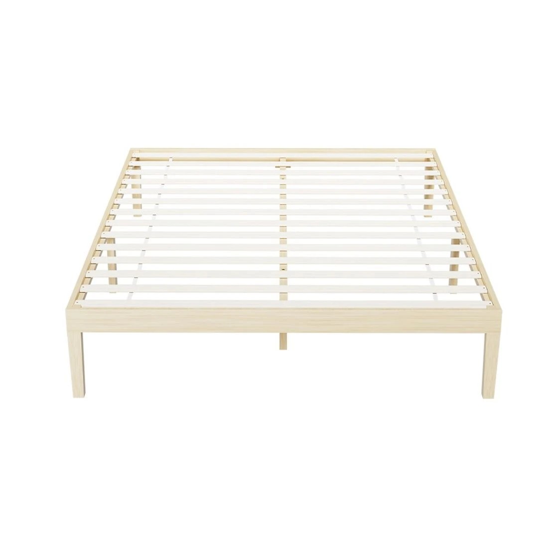 4 Artiss Bed Frame Queen Size Wooden Bed Base BRUNO - Natural, 4 of 7