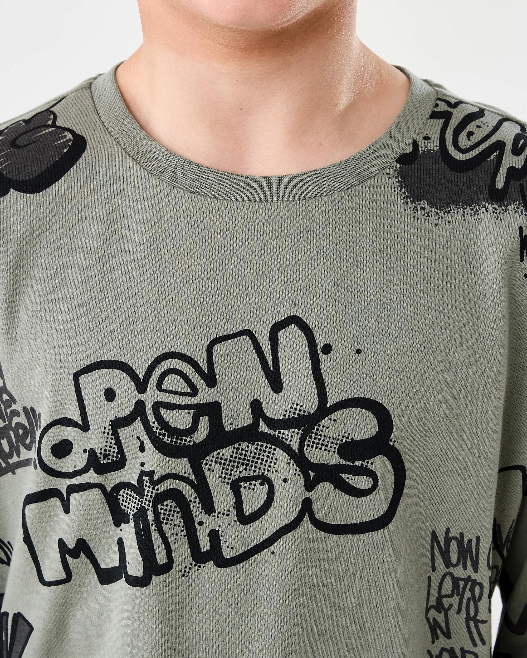 4 Jersey Pyjama Set Grn Grfiti, 4 of 7