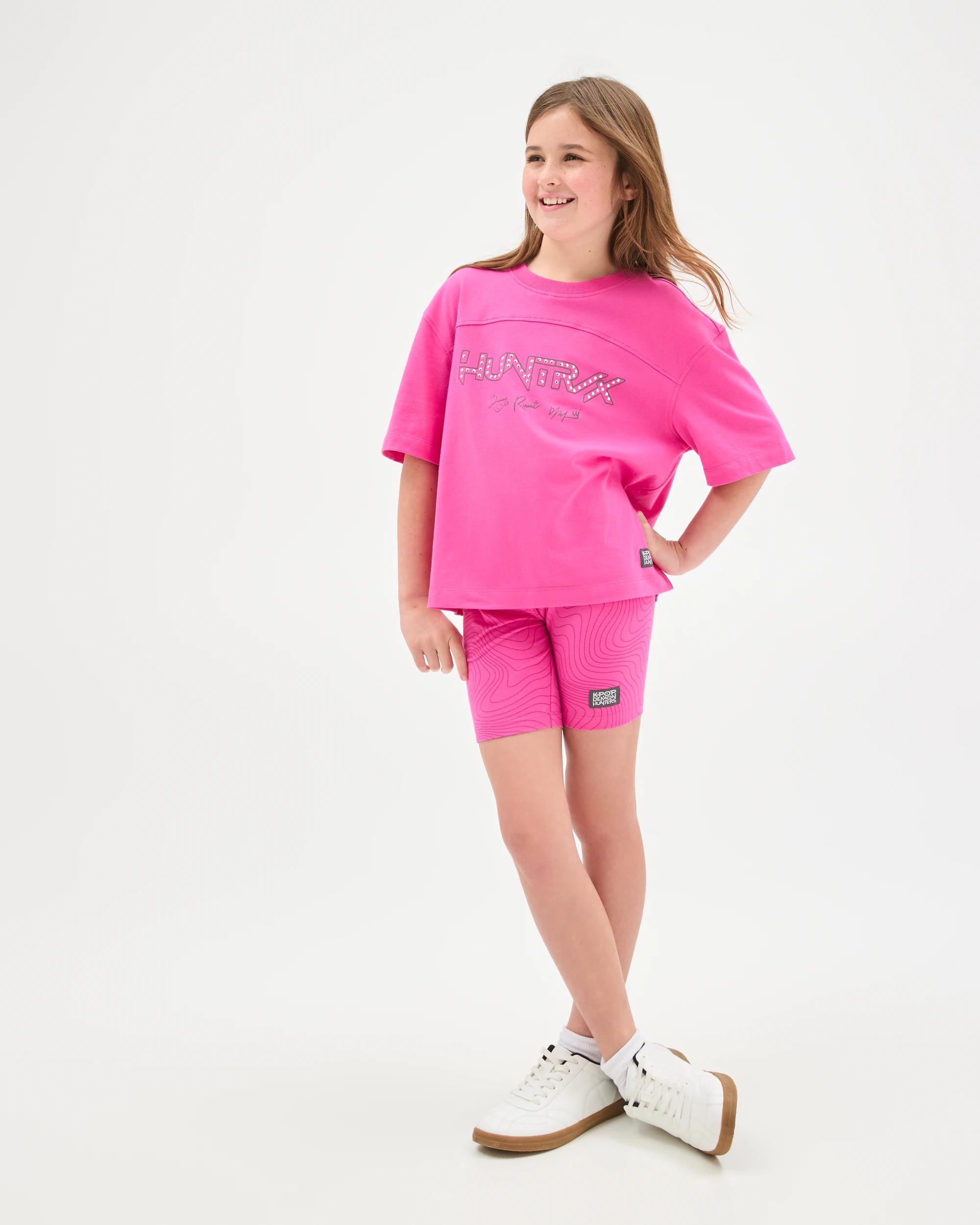 1 Licensed KPop Demon Hunters Australian Cotton Boxy T-Shirt PINK, 1 of 7