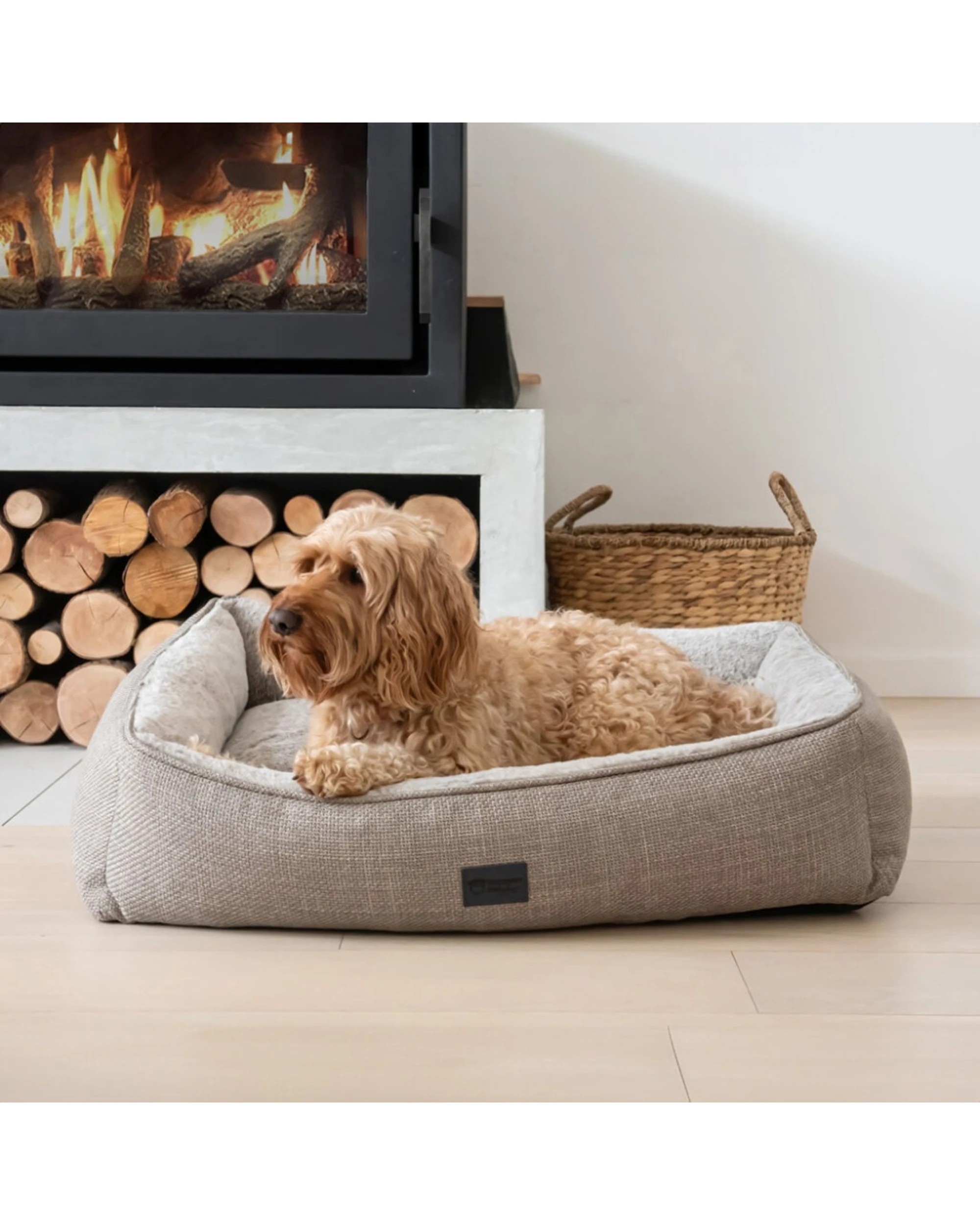 4 Superior Pet Essentials Dog Lounger Plush Comfort Bed Puppacino Jumbo - Beige, 4 of 4